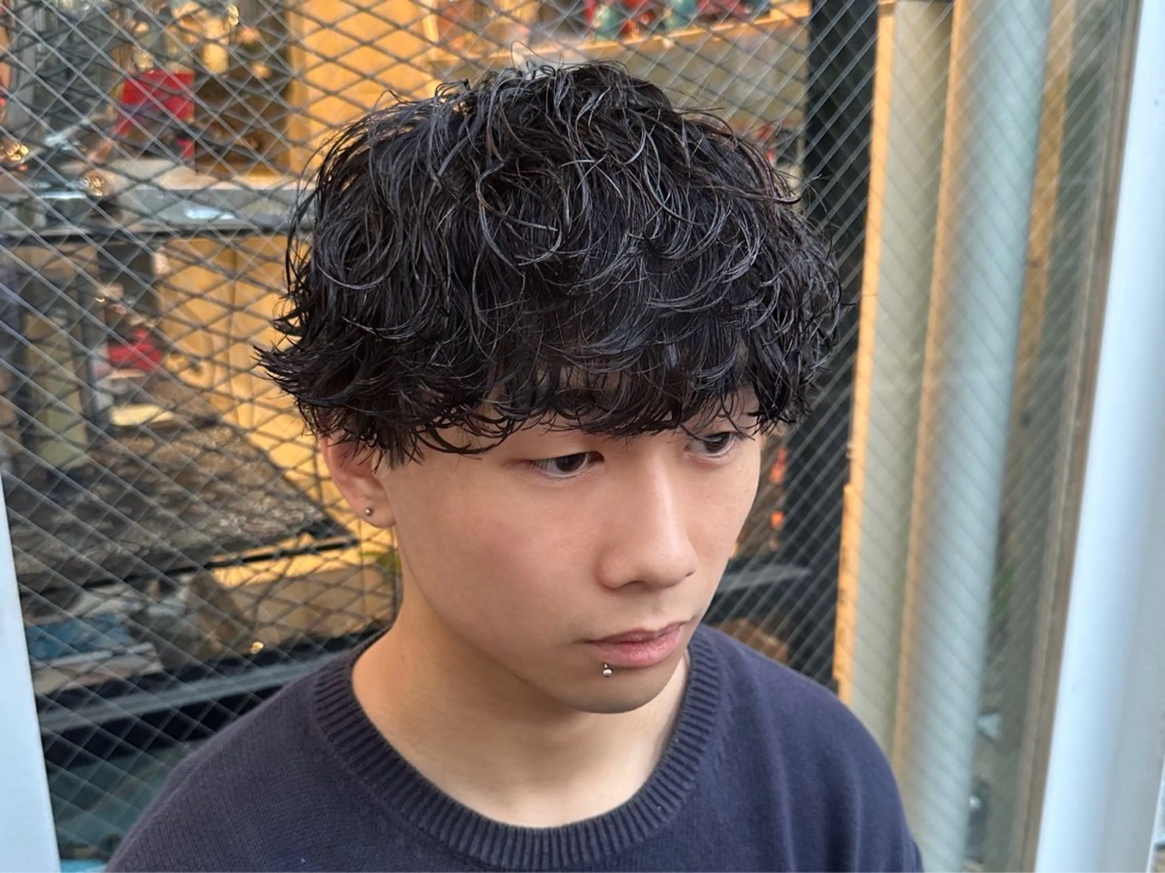 ショート パーマ メンズ 波巻きパーマ ツイスパ/メンズ パーマ/歩夢のヘアスタイル