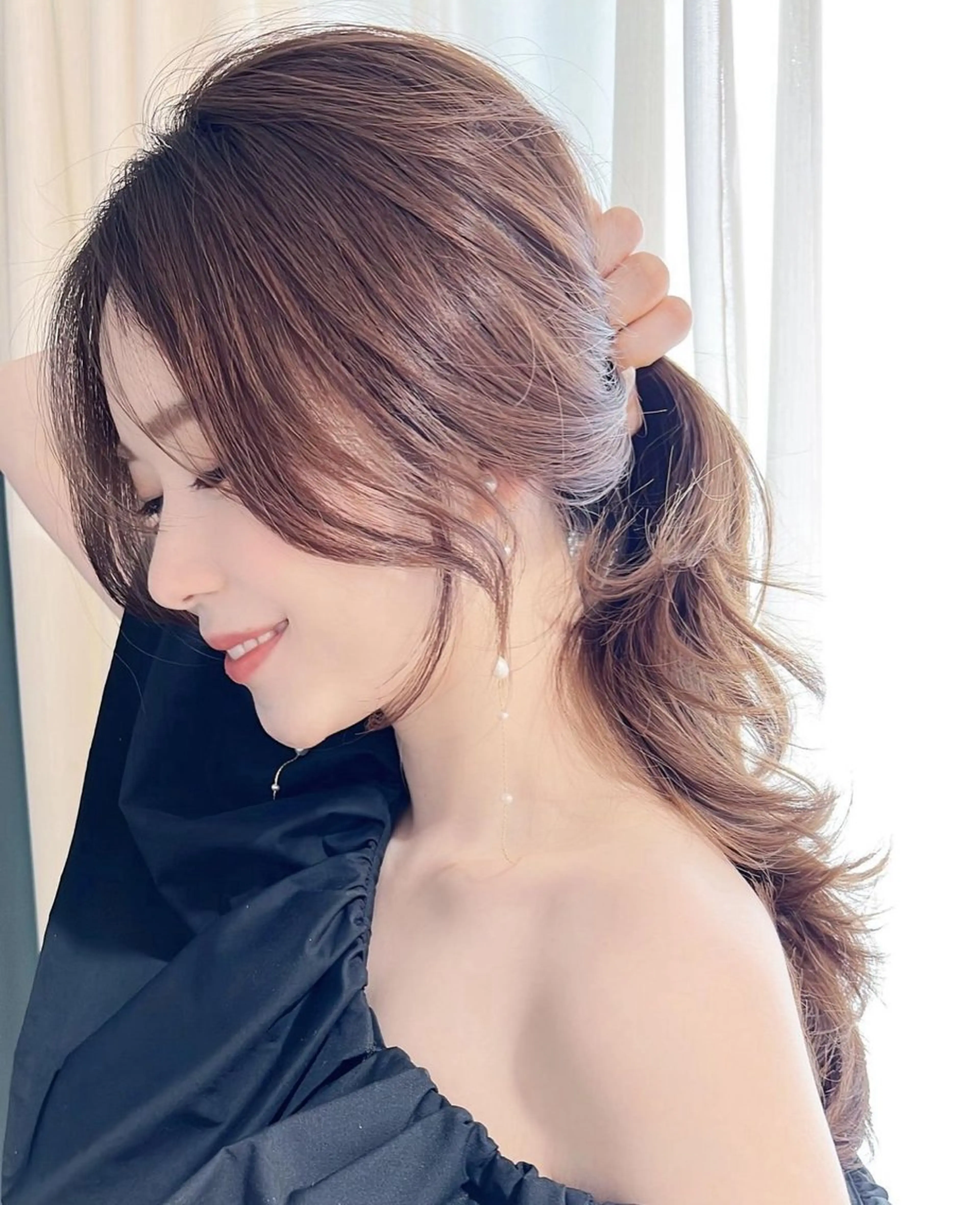 ミディアム 顔まわりレイヤー 顔周りカット レイヤーカット 井上諒祐 /スタイリストのヘアスタイル