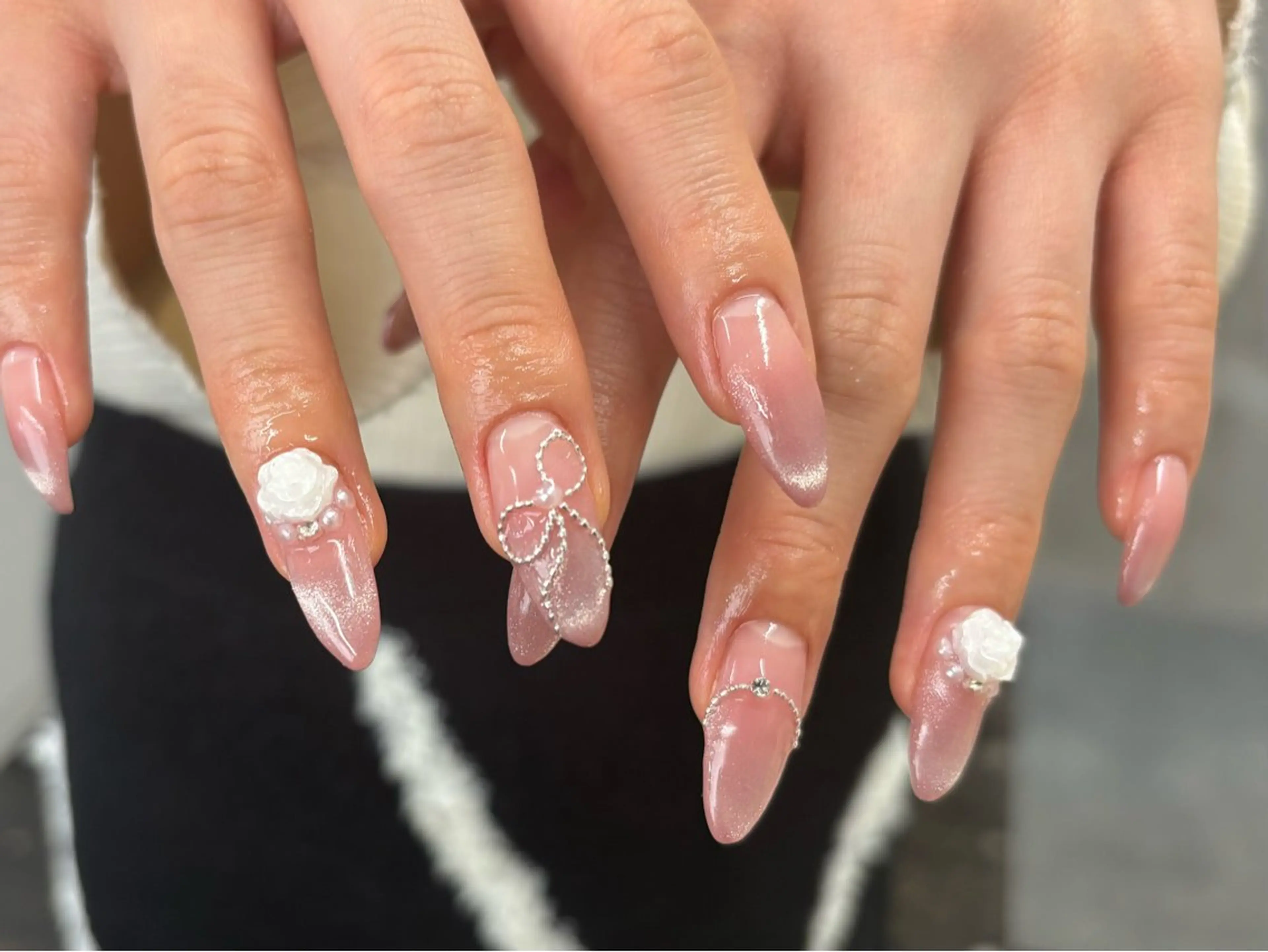 ネイル ハンドネイル rina ニュアンス♡ワンホンのネイルデザイン