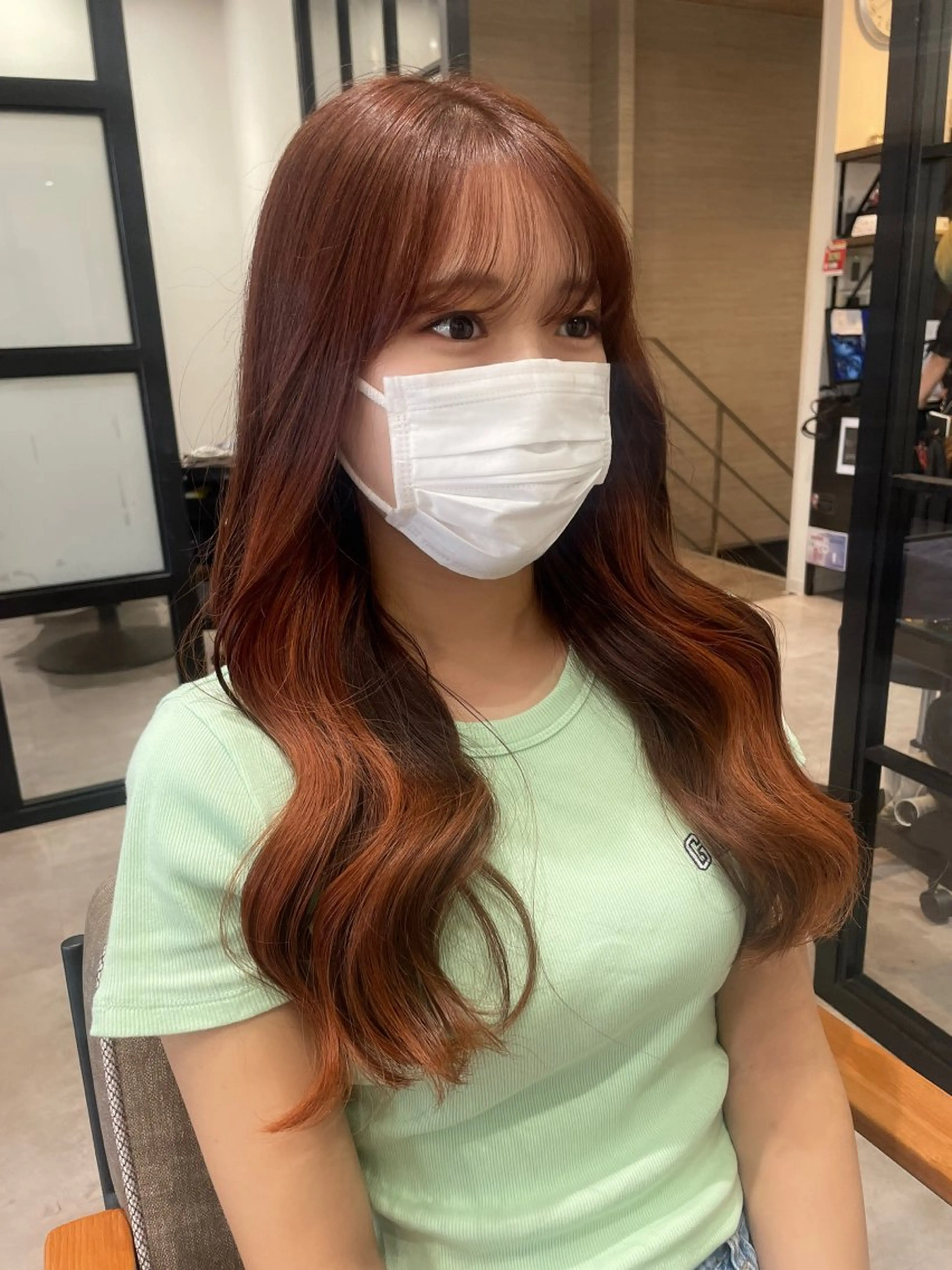 ロング 韓国カット/透明感 Re.Labo岡本のヘアスタイル