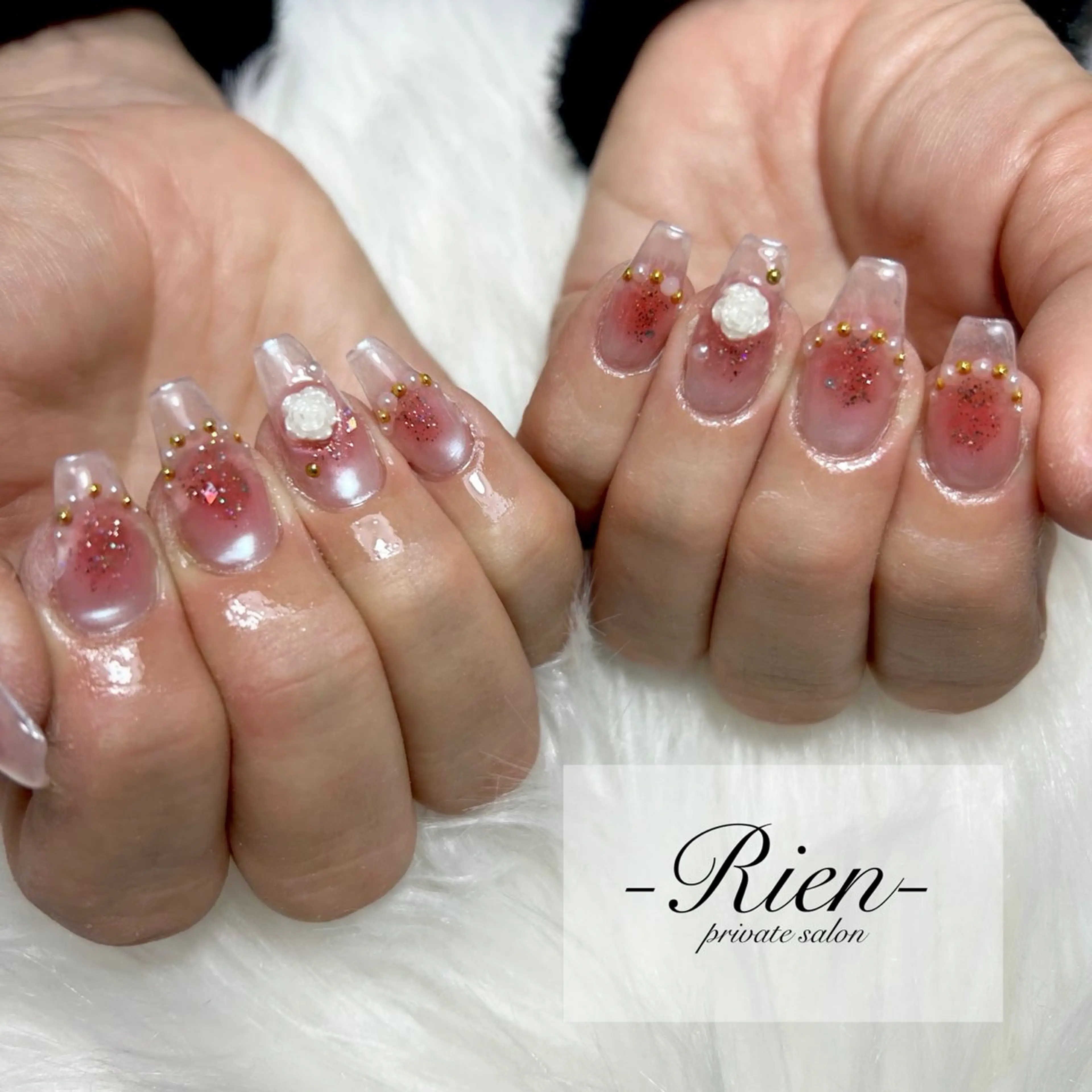 ネイル 長さ出し ネイルチップ ハンドネイル -Rien- プライベートサロンのネイルデザイン