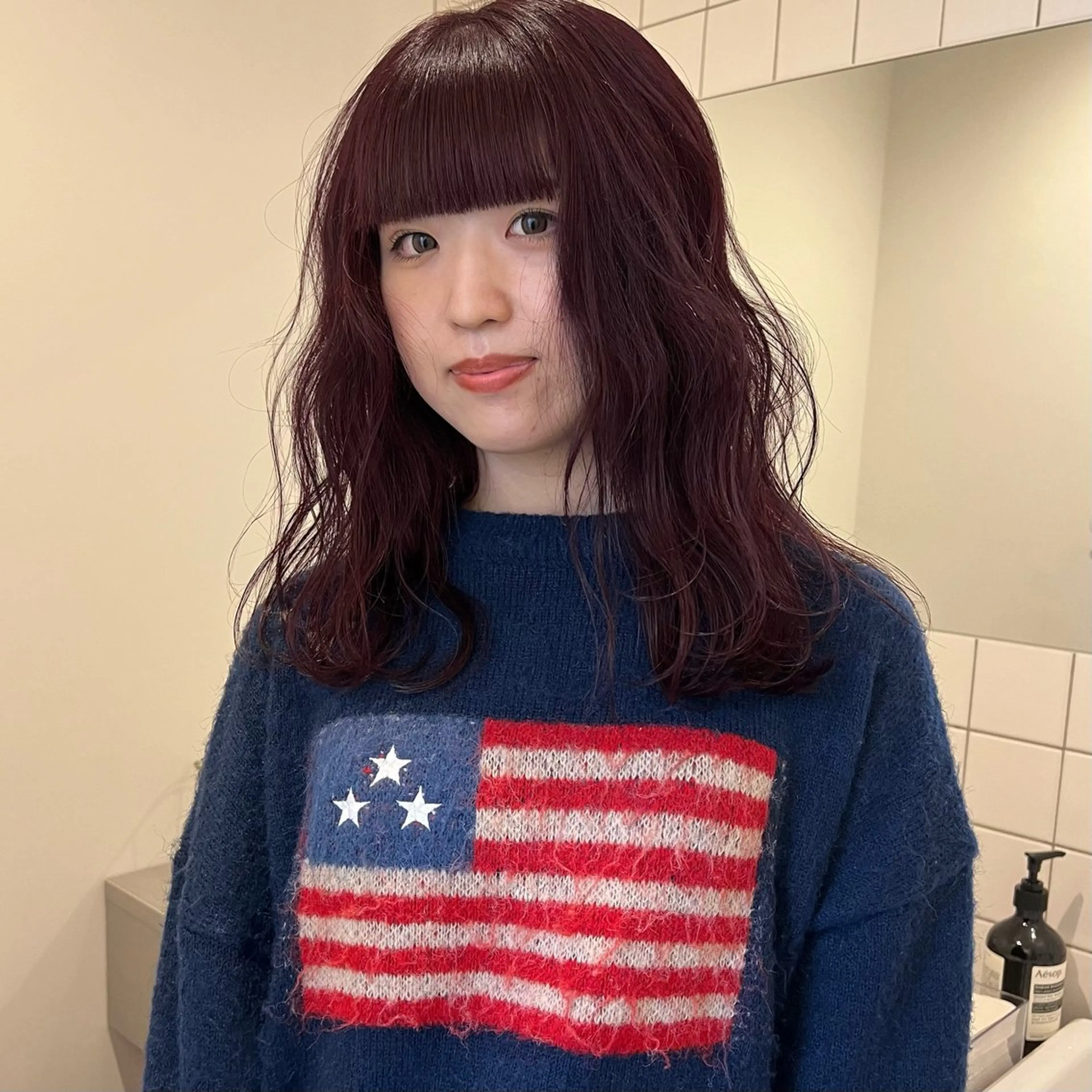 セミロング カット ヘアカラー トリートメント 舟橋耀/ブリーチカラ ー/レイヤーカットのヘアスタイル