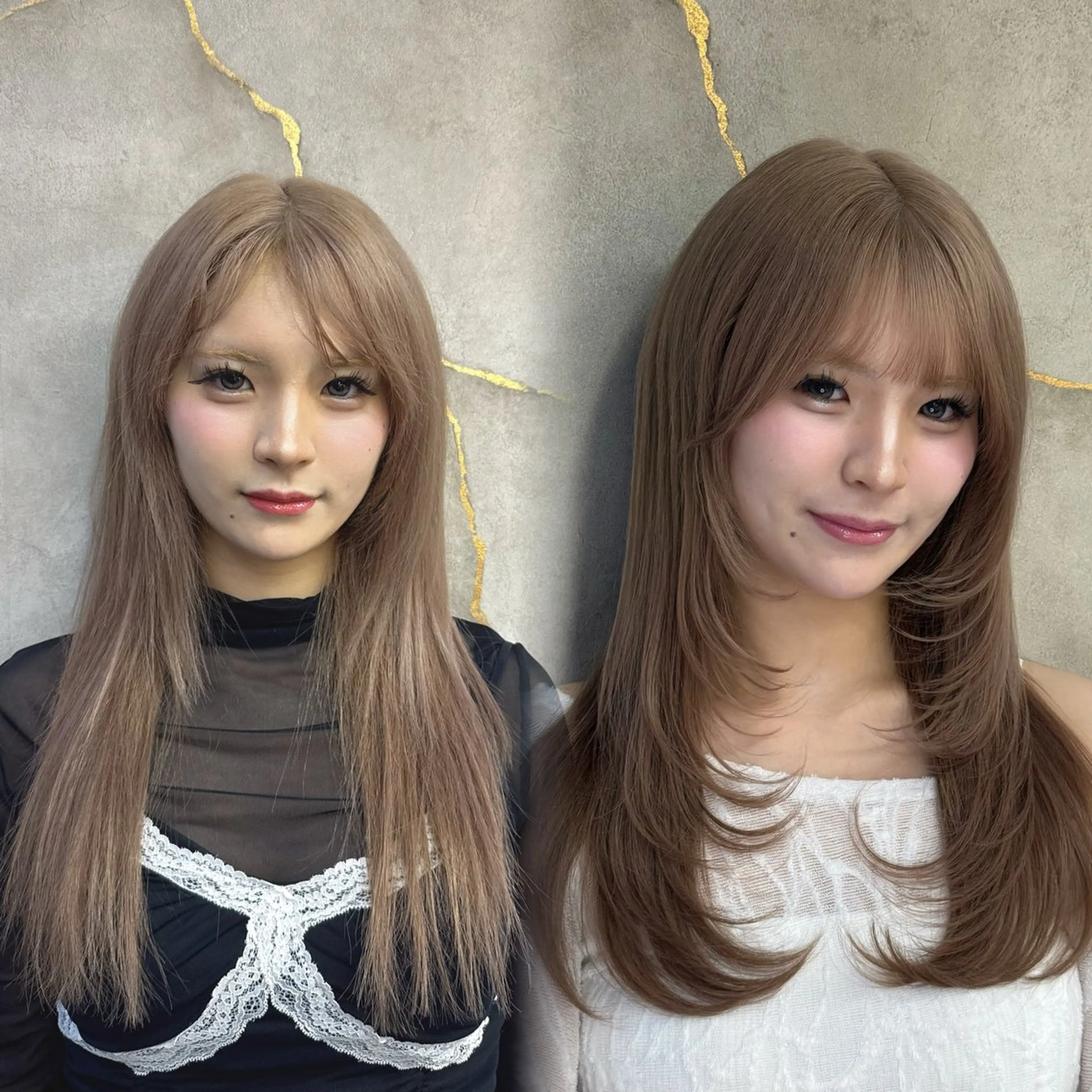 ロング カット ヘアカラー トリートメント 小顔韓国レイヤー× 艶髪 池袋/ハナ🌷のヘアスタイル