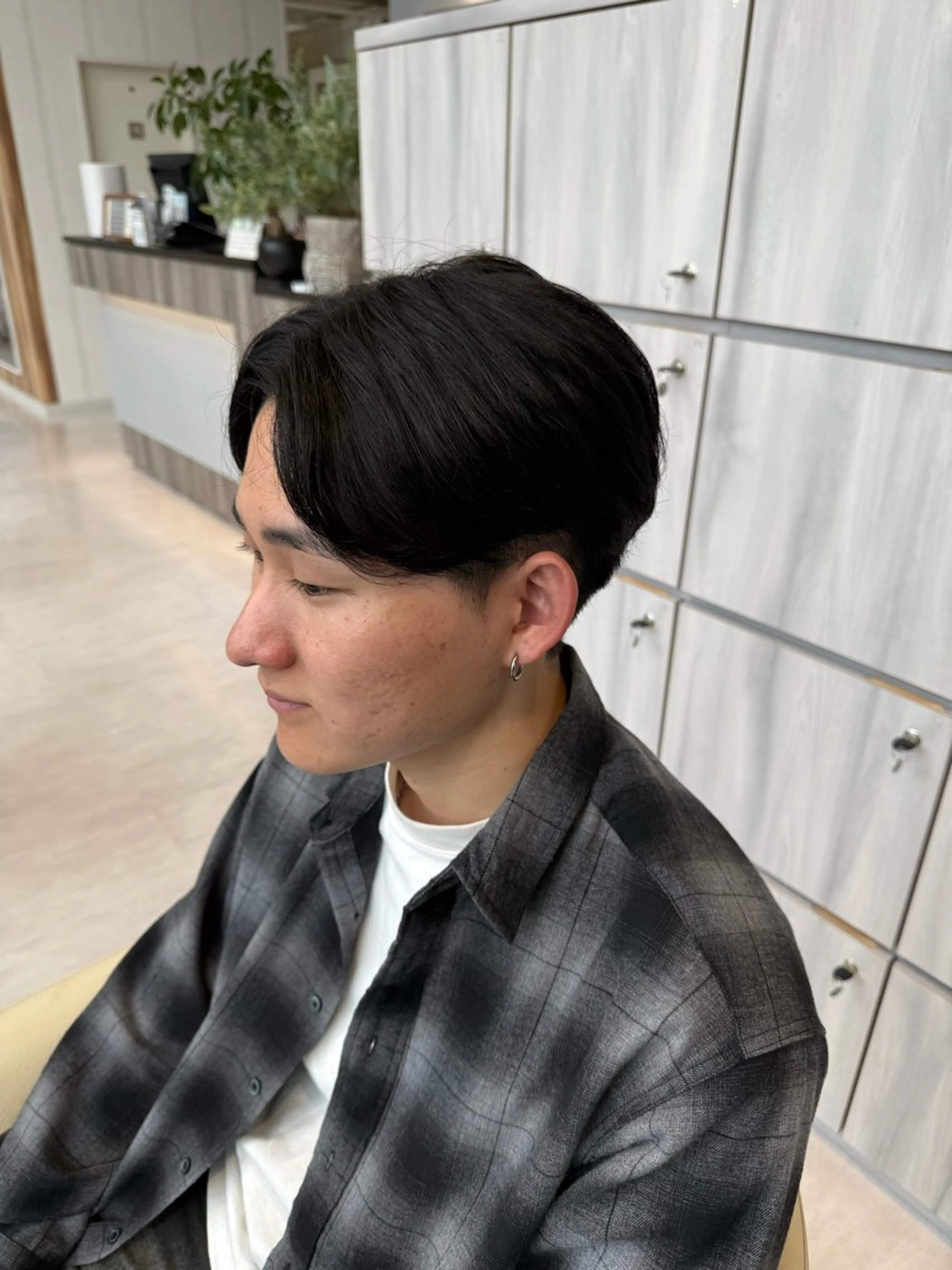 メンズ センターパート 田辺 湧愛のヘアスタイル