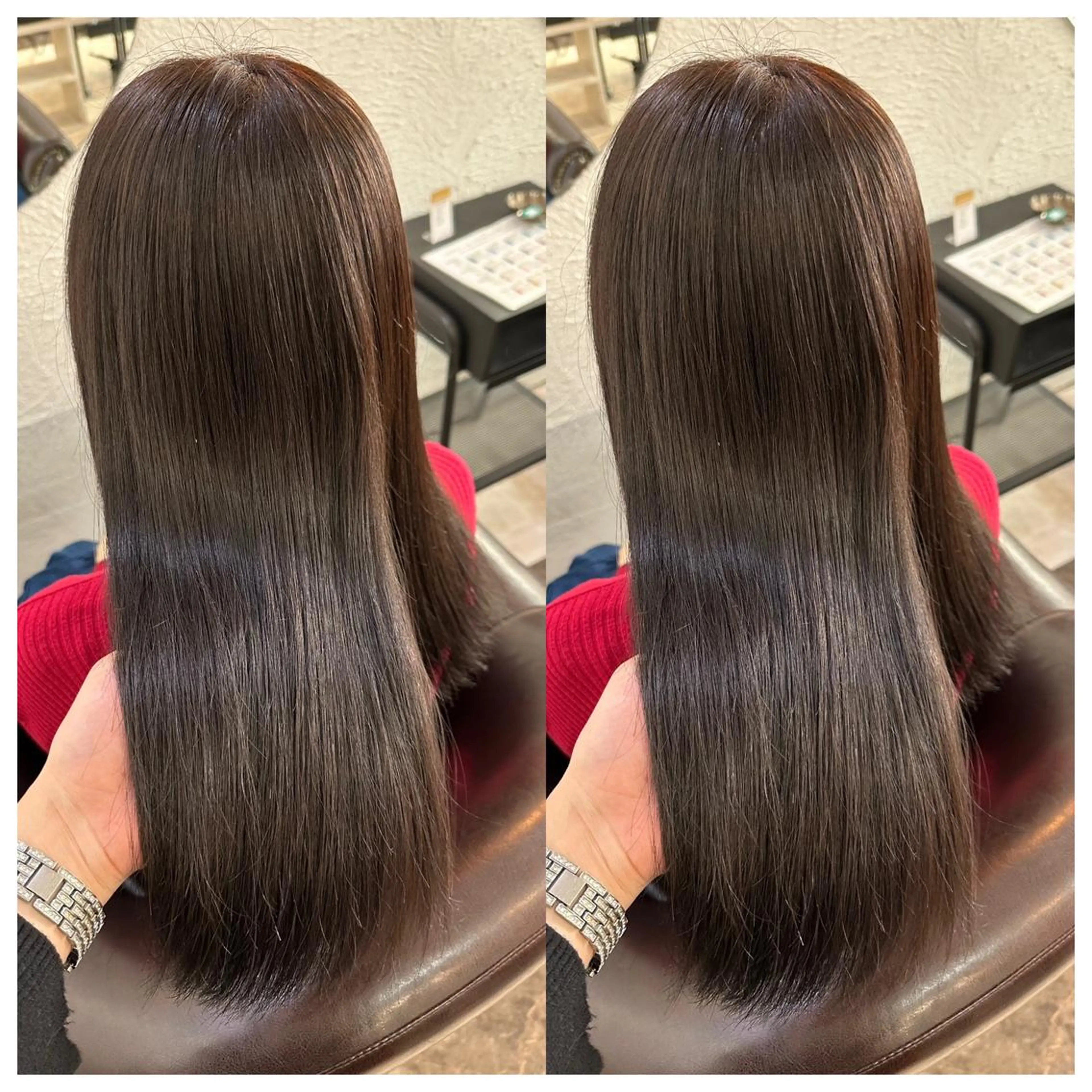 ロング カラー シールエクステ バレイヤージュ 黒髪 ブリーチ ブルーカラー セキグチ💞 lilaのマツエク・マツパデザイン