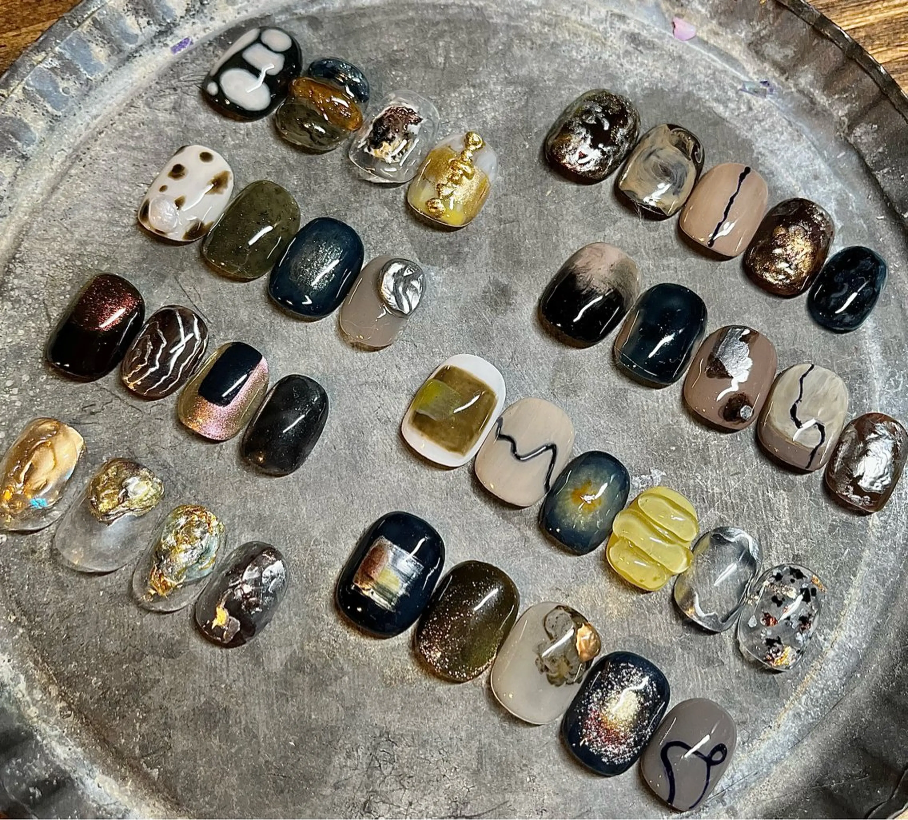 ネイル アートネイル 持ち込み ニュアンスネイル ネイルチップ atelier mofのネイルデザイン