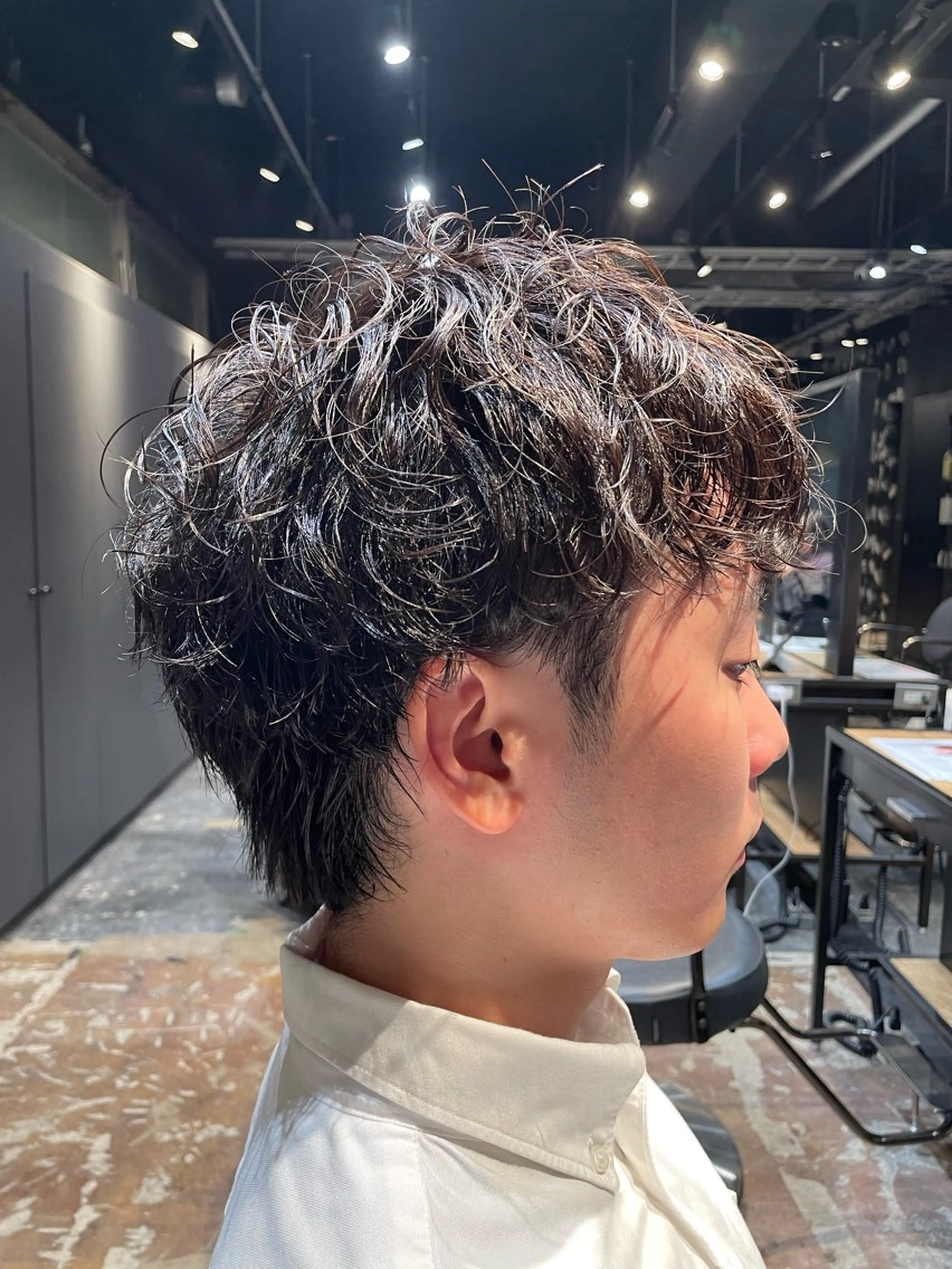 パーマ メンズ カット パーマ パーマ/カット/ ショート/安松龍一のヘアスタイル