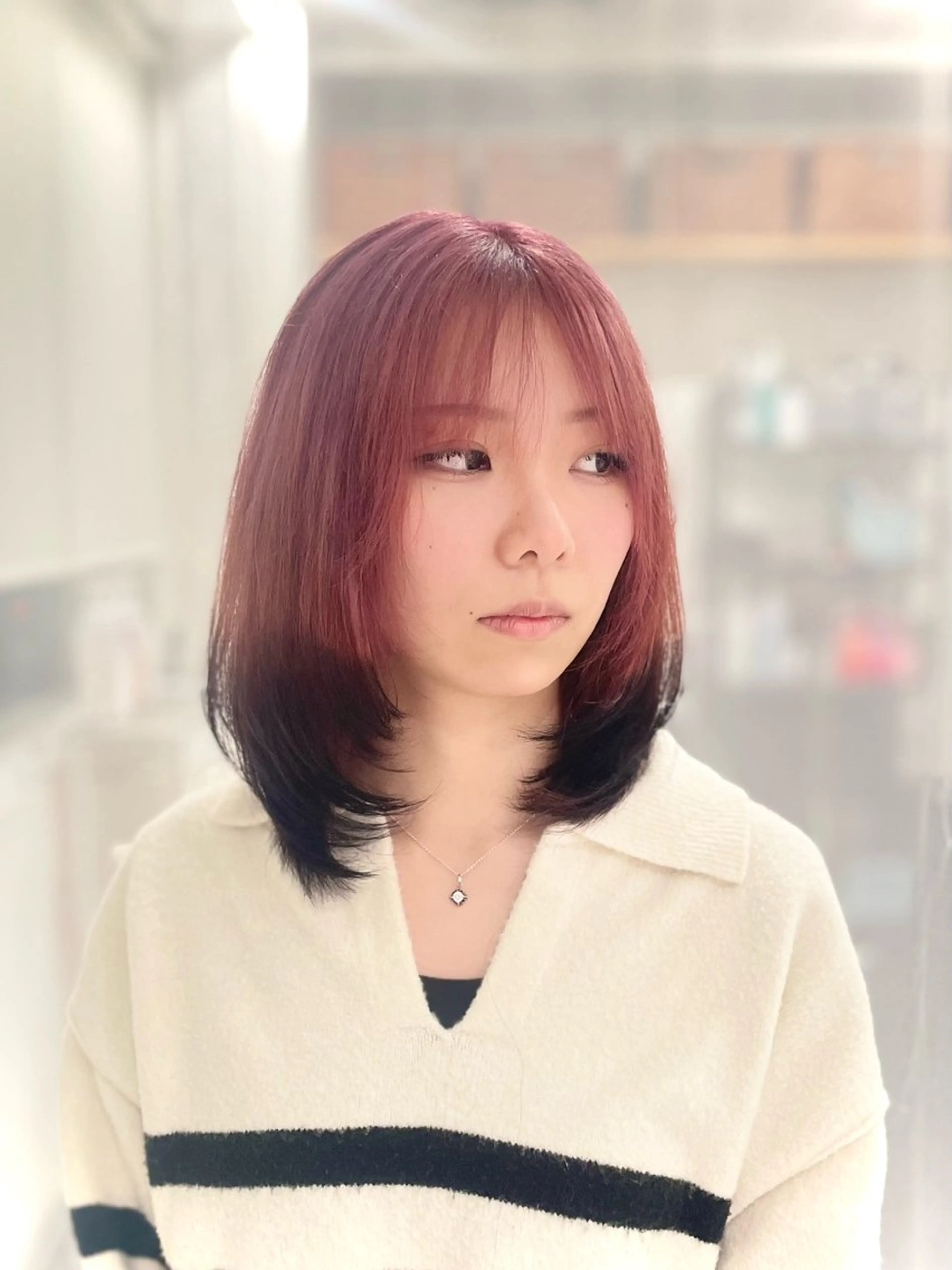 ミディアム カラー カット ヘアカラー トリートメント GaKu/ハイトーン /ブリーチ/ブロンドのヘアスタイル