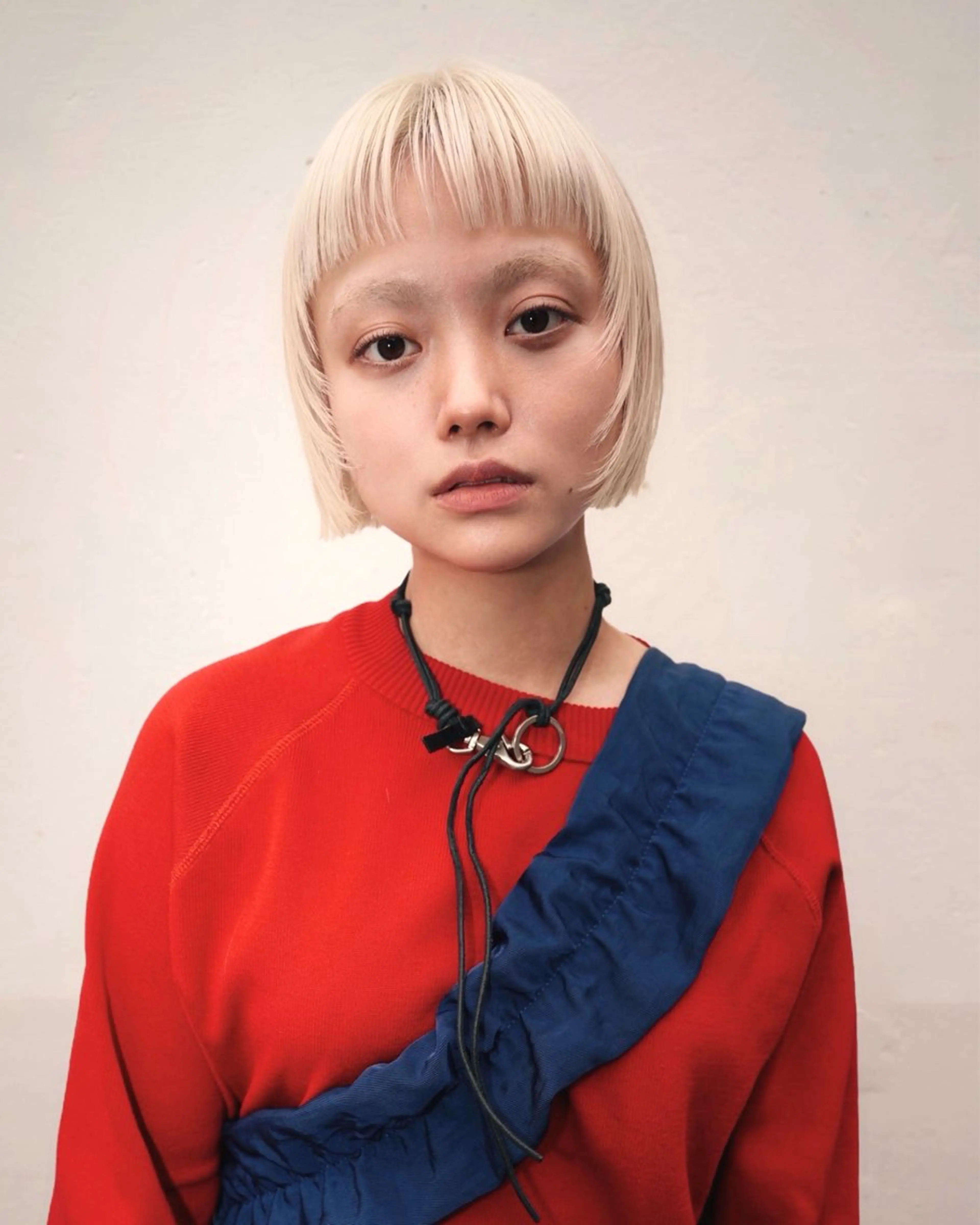 ショート カラー ボブレイヤー ブリーチ ボブ レイヤーカット デザイン/ブリーチ Kaito🐩/栄のヘアスタイル