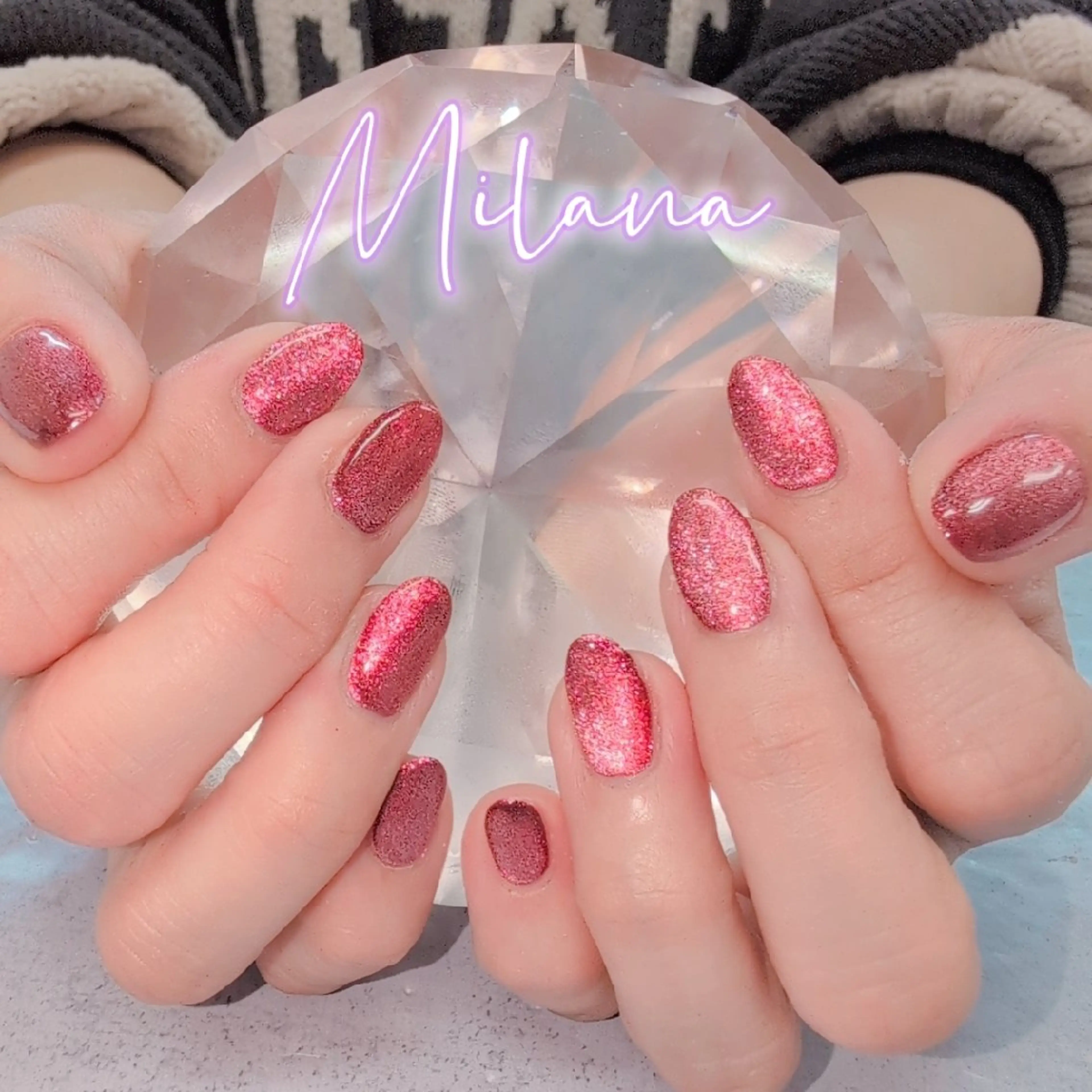 ネイル マグネットネイル ワンカラーネイル ハンドネイル Milana 川瀬のネイルデザイン