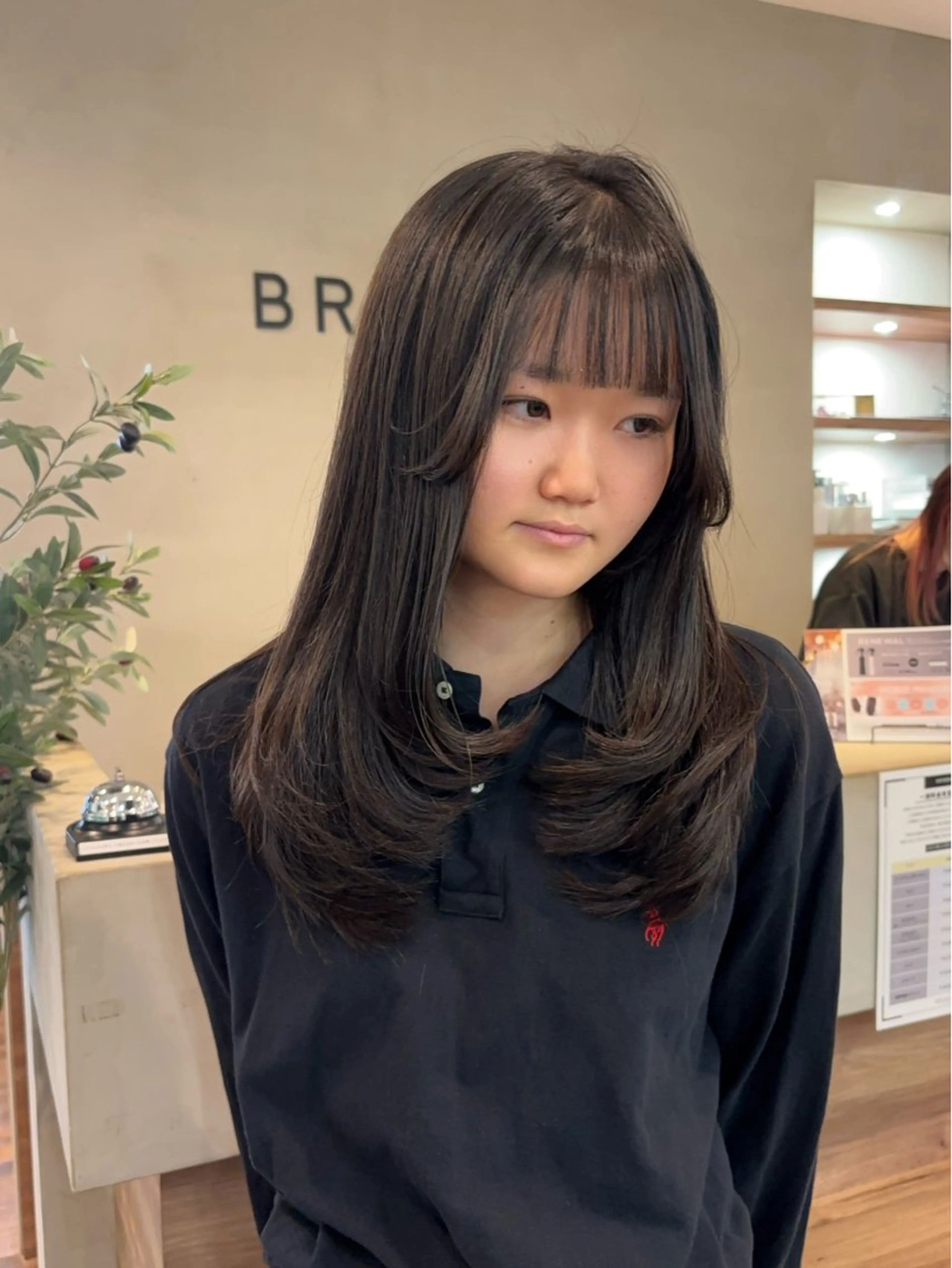 セミロング ボブ 顔まわりレイヤー 顔周りカット 髪質改善 レイヤーカット カット ヘアカラー 髙木琉菜 レイヤー／髪質改善のヘアスタイル