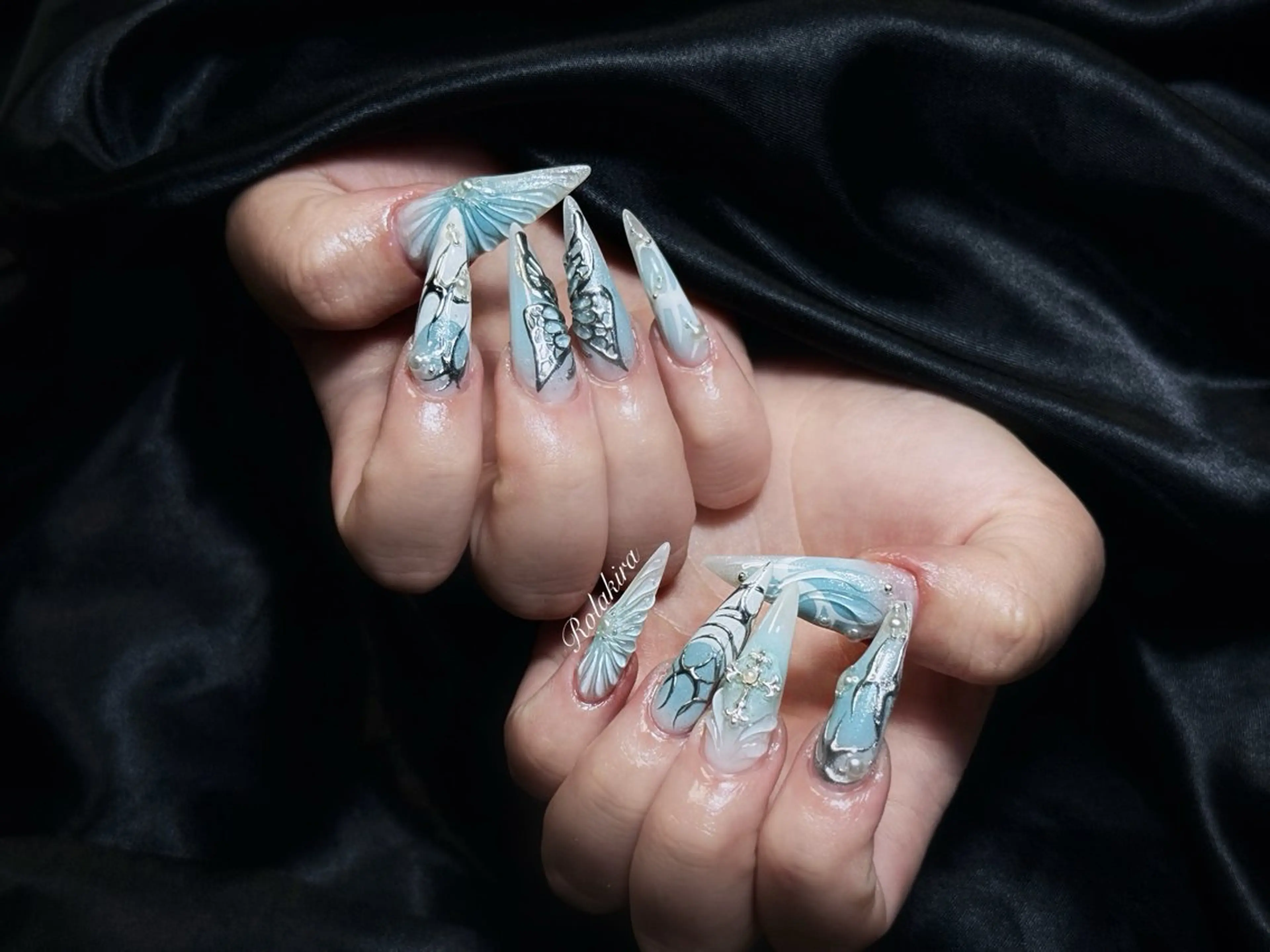 ネイル チークネイル 長さ出し フレンチネイル ジェルネイル 韓国ネイル ハンドネイル Rola kira nail salon所属・Rola kira 麗のネイルデザイン