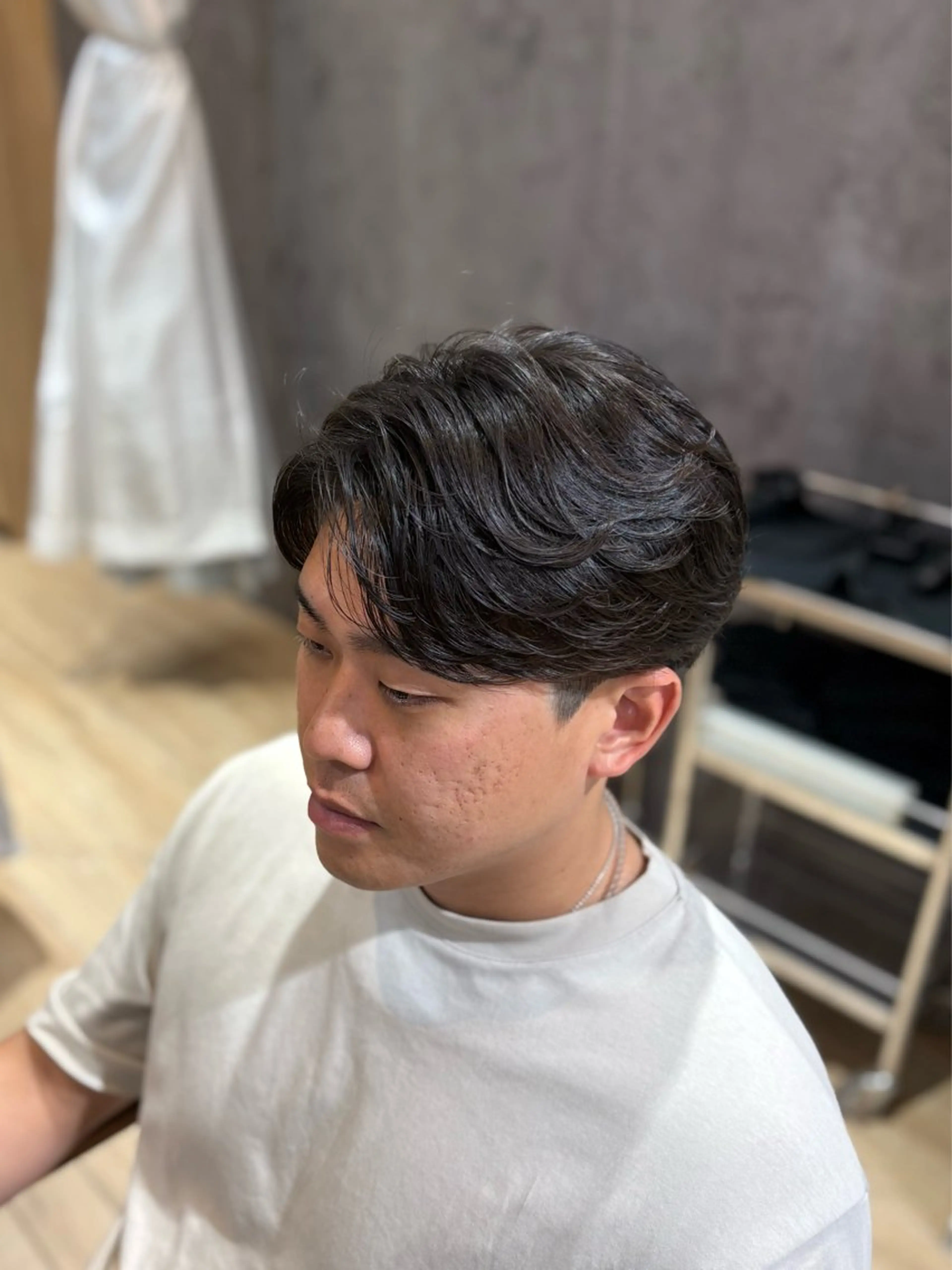 パーマ メンズ カット パーマ メンズカット/センタ ーパート /マミヤのヘアスタイル
