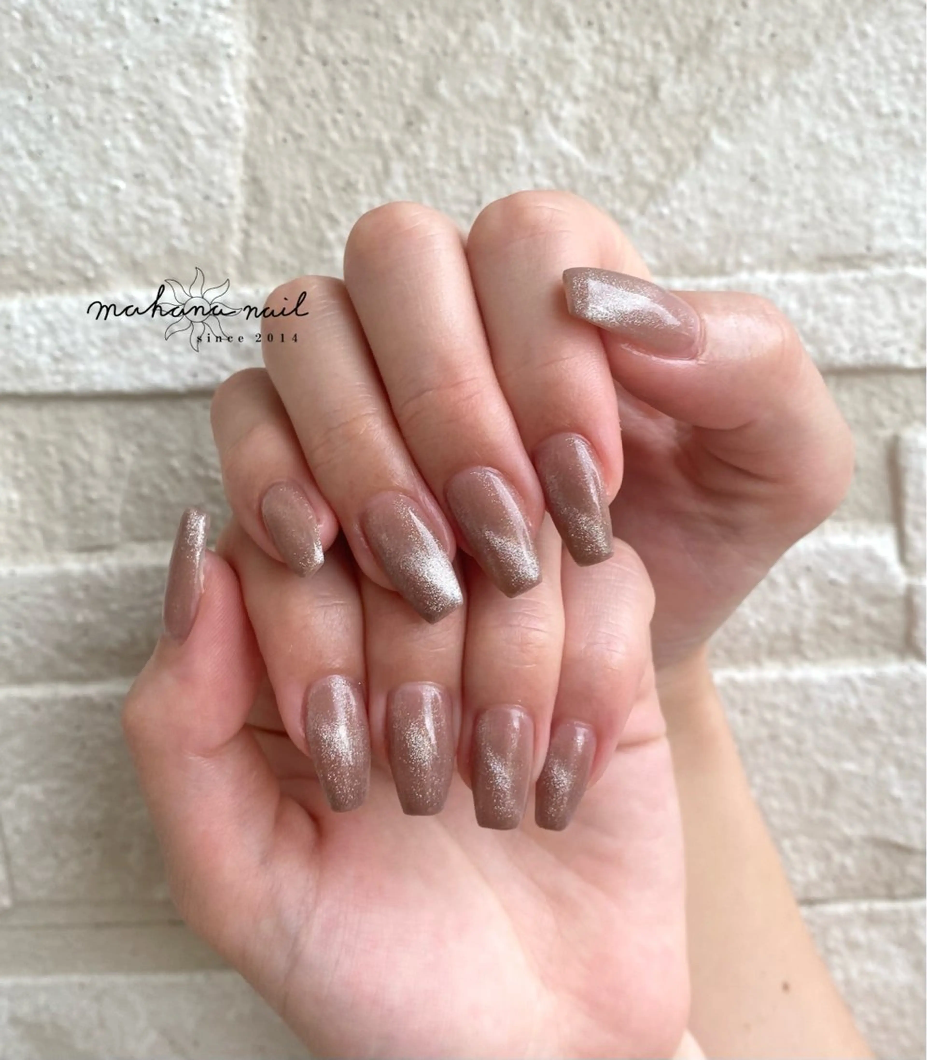 ネイル マグネットネイル ワンカラーネイル mahana nailのネイルデザイン