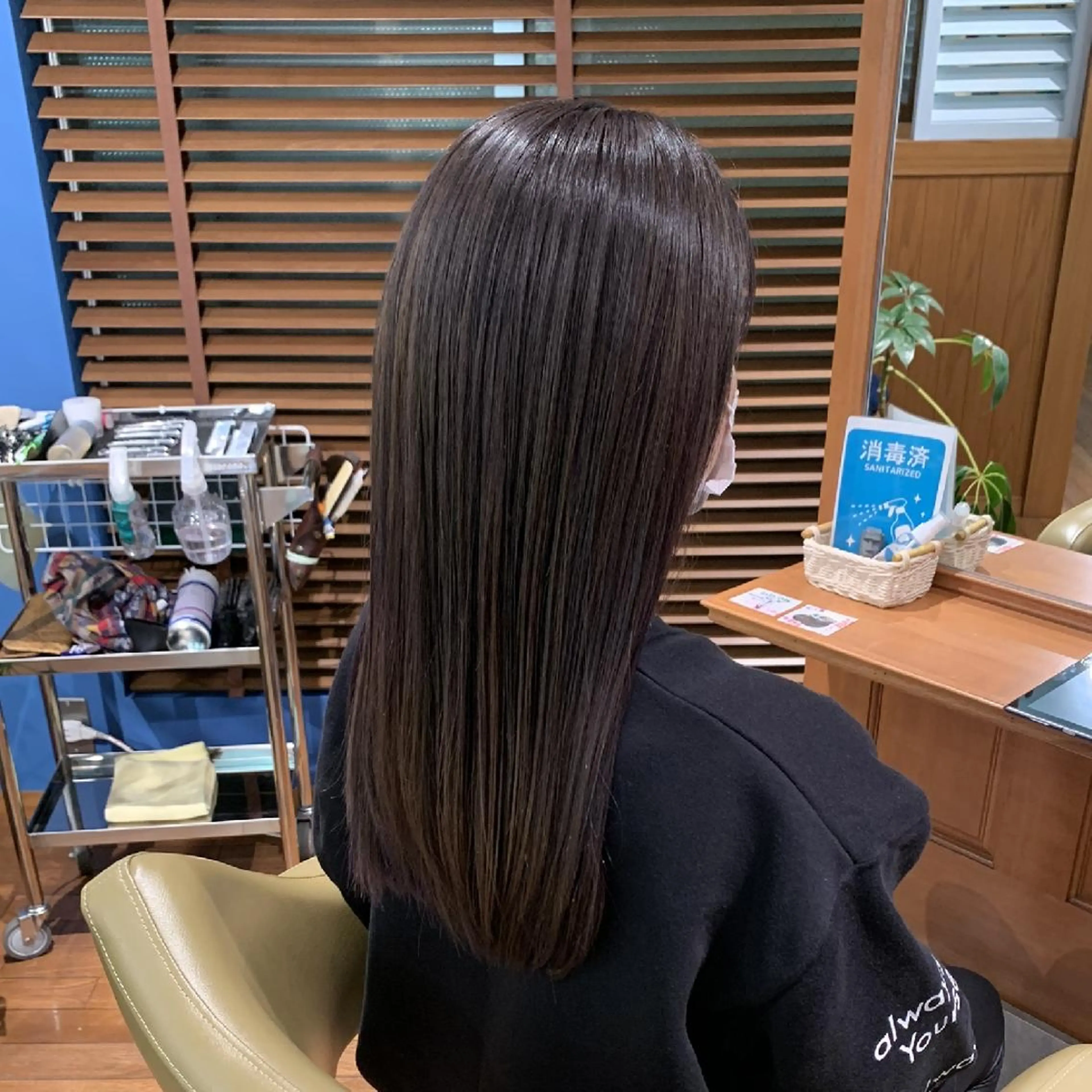 ロング アッシュ パープルカラー ハイライト 髪質改善 ツヤ髪専門美容師✨️ ナカノユウキのヘアスタイル