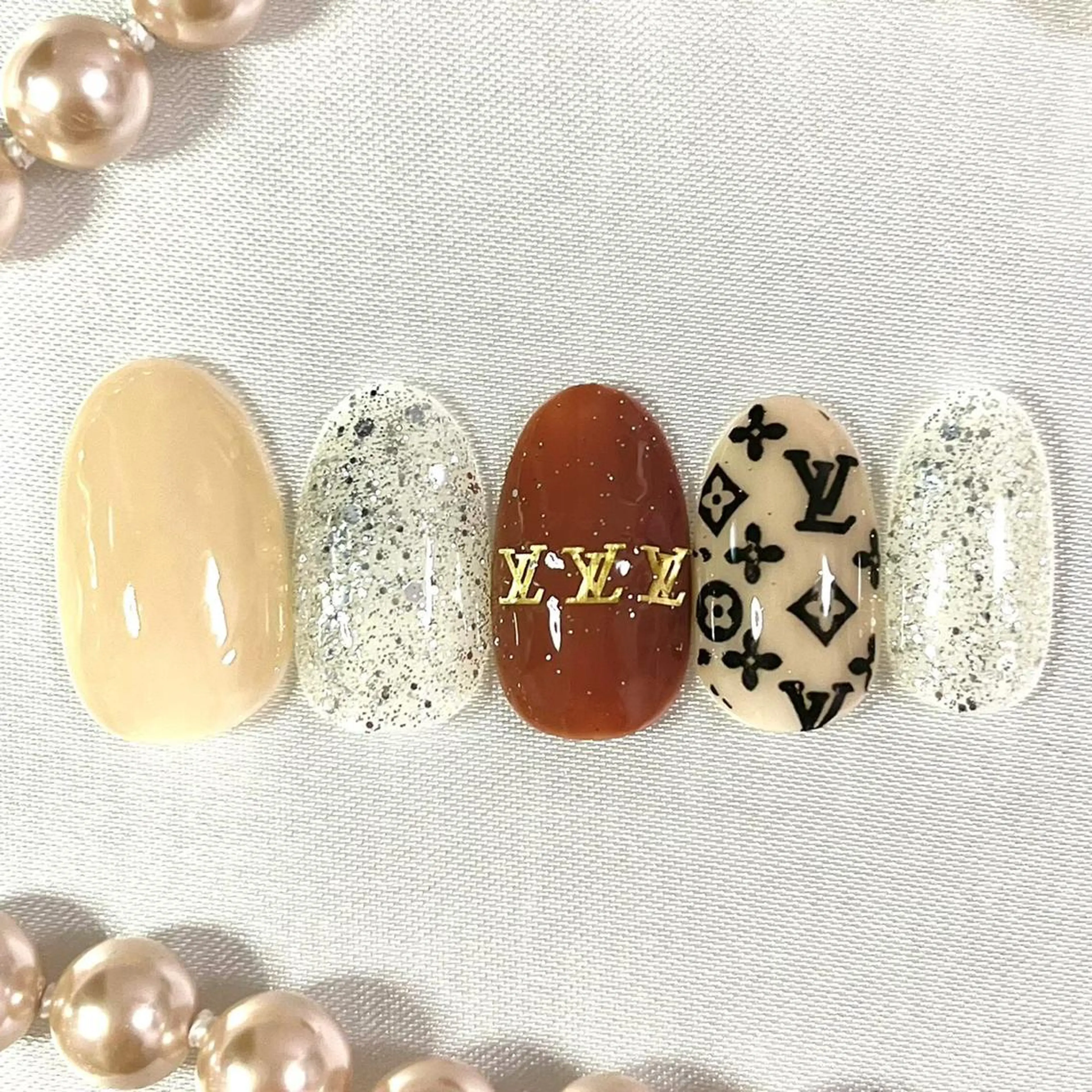 ネイル ブルー フレンチネイル 韓国ネイル ラメ(グリッター) 水色 ハンドネイル 韓国ネイルサロン Miuのネイルデザイン