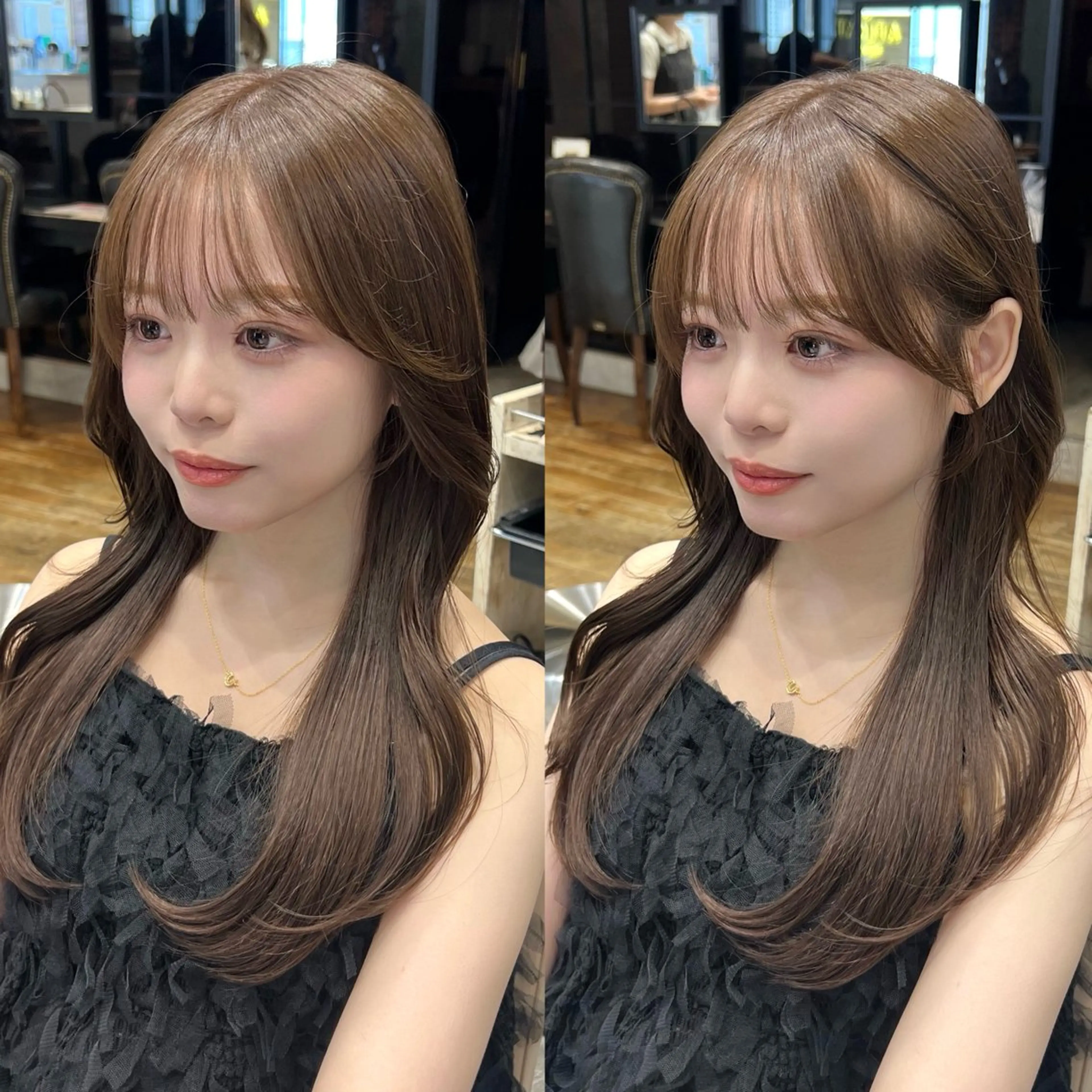 セミロング くびれヘア レイヤーカット 🧡くびれヘア/前髪 顔周り🧡久原結衣のヘアスタイル