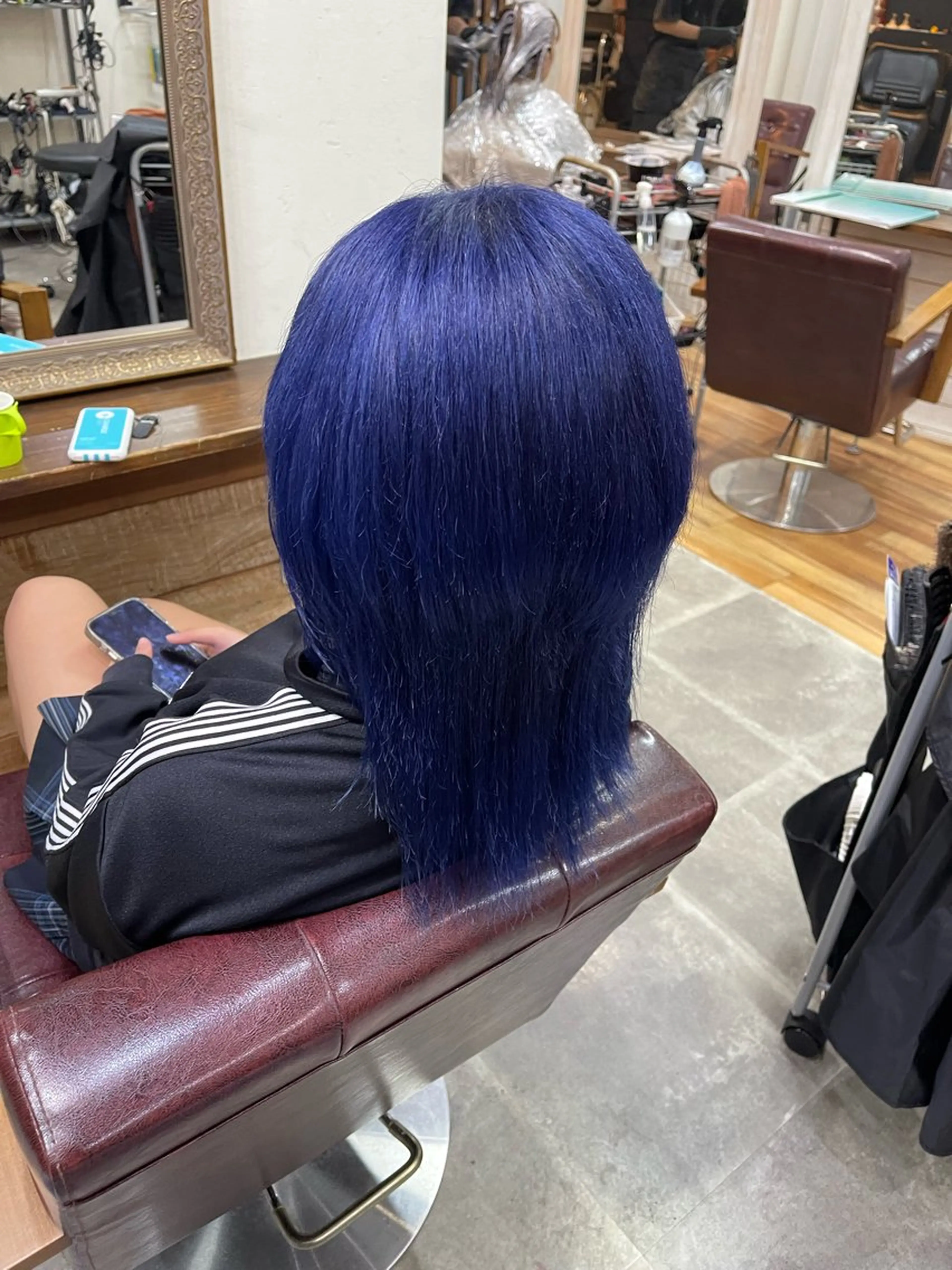 ショート カラー ブリーチ ブルーカラー ケアブリーチ デザインカラー ダブルカラー カット ヘアカラー トリートメント SOYON西大寺店所属・ダブルカラー/ 髪質改善💎安藤のヘアスタイル