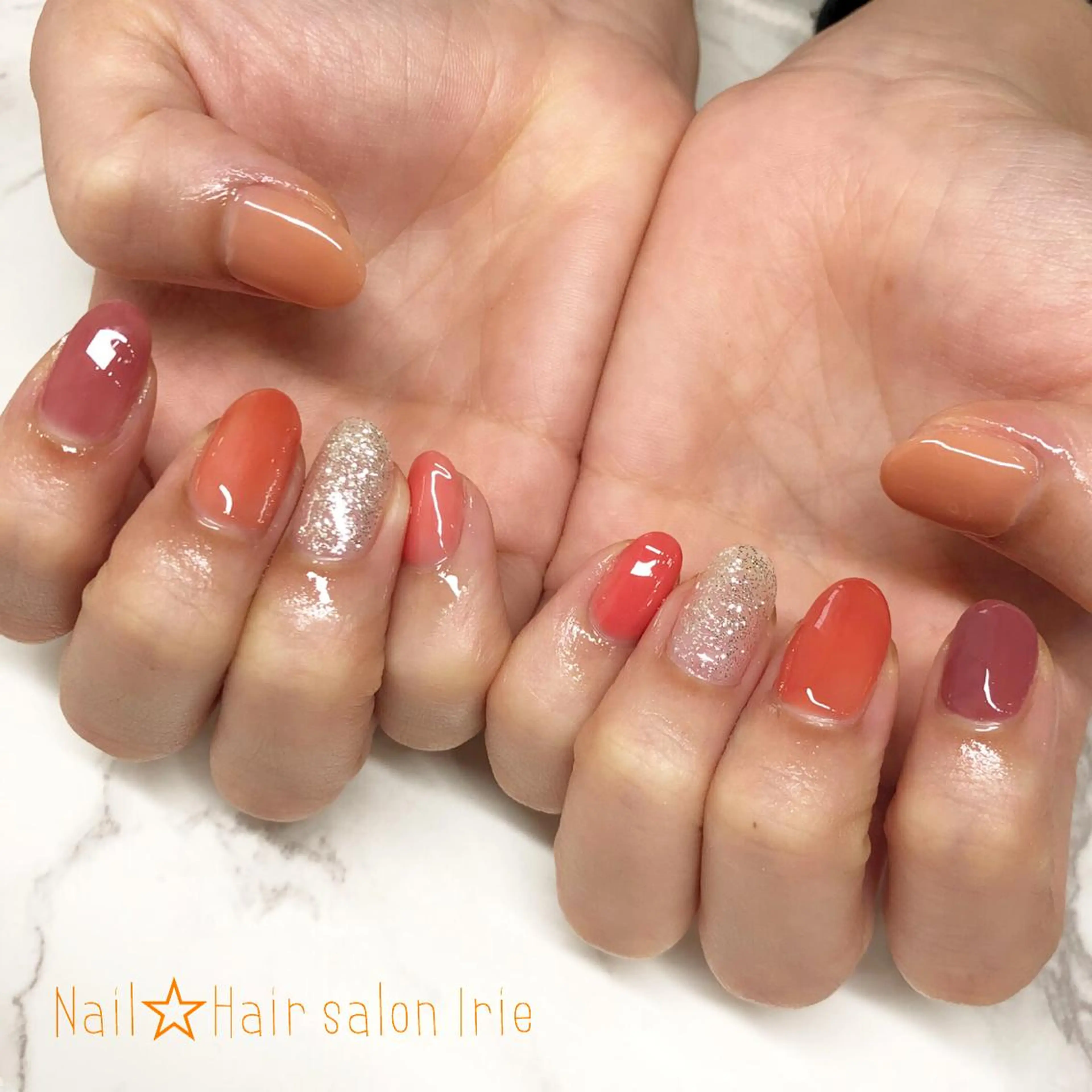 ネイル ハンドネイル ハンドケア Hair salon Irie所属・與儀 知佳のネイルデザイン