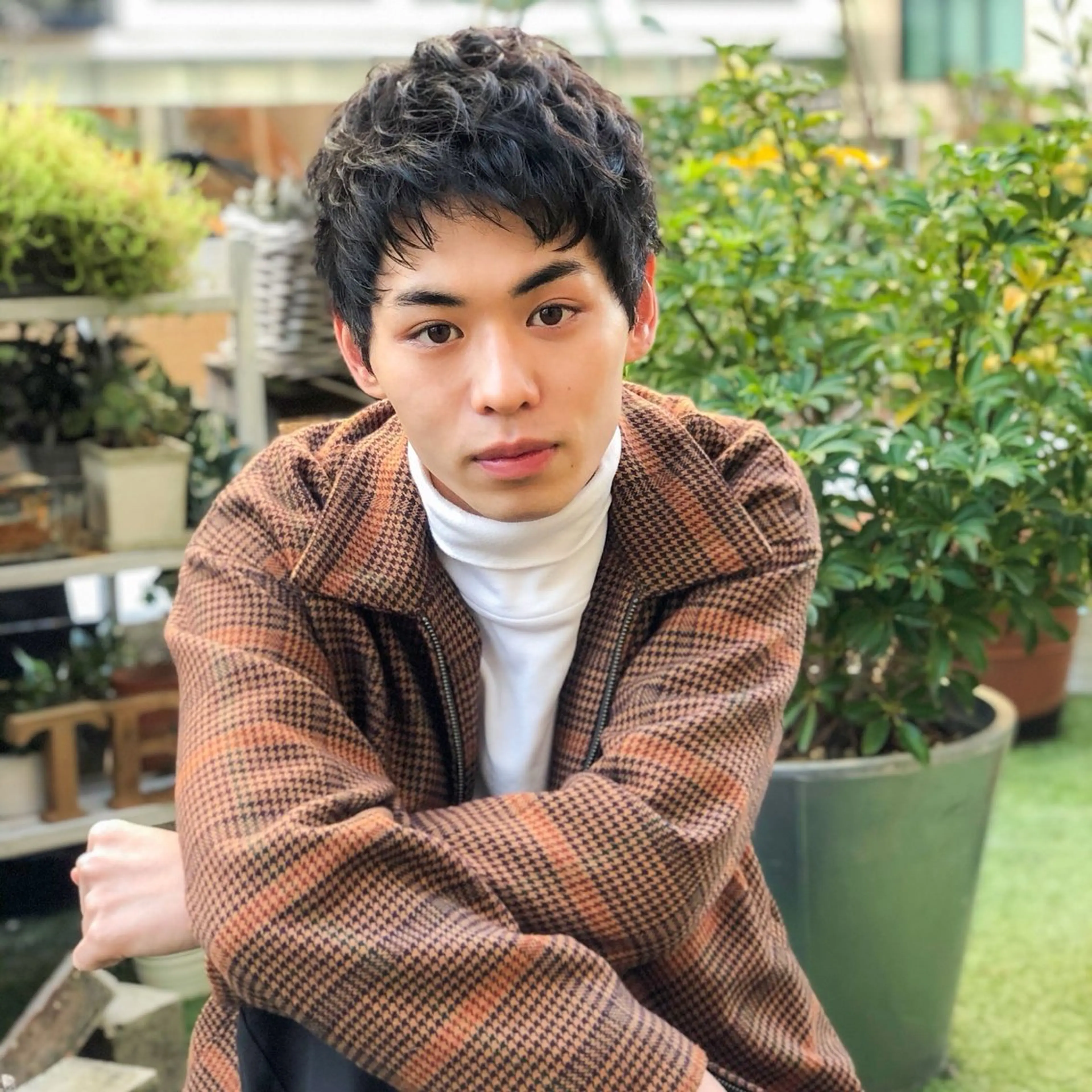 ショート カラー パーマ メンズ カット トリートメント VIVIE【ヴィヴィ】所属・髪質改善/韓国風 レイヤー/田村祐樹のヘアスタイル