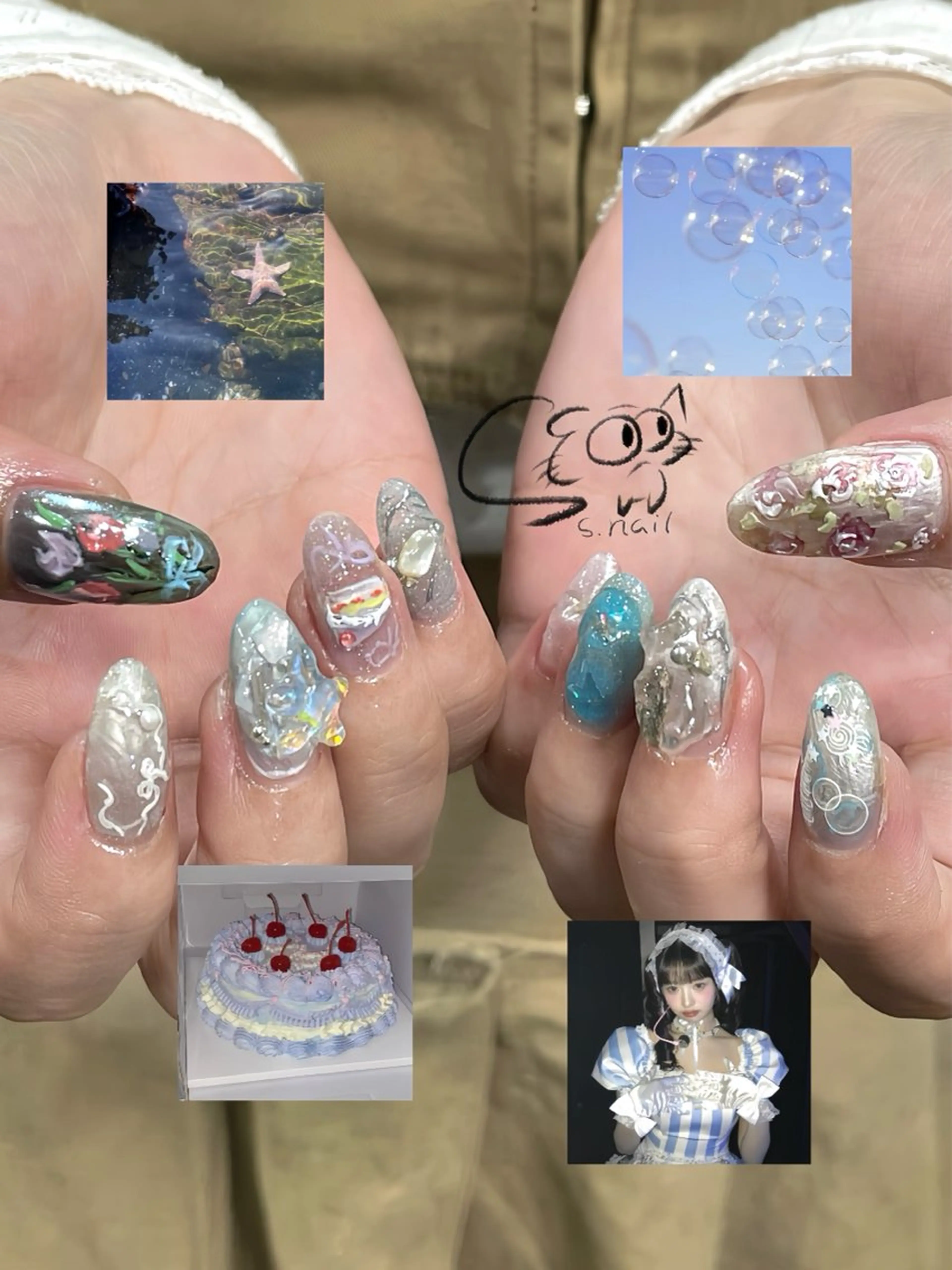 ネイル アートネイル フレンチネイル ジェルネイル キラキラネイル ラメ(グリッター) ハンドネイル S.nail所属・S.nail _のネイルデザイン