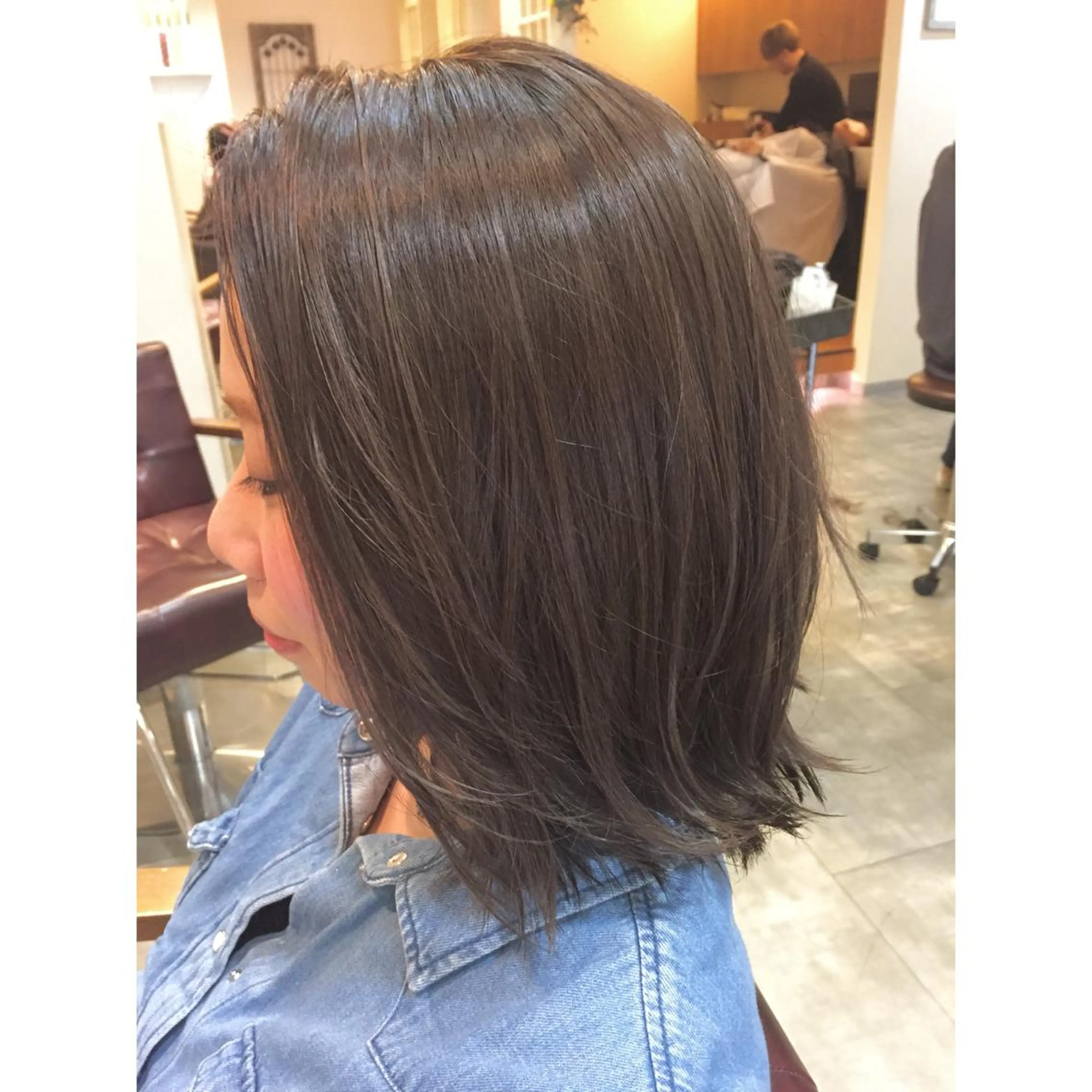 ショート カラー グレージュ 透明感/ 美髪矯正/田中恭のヘアスタイル