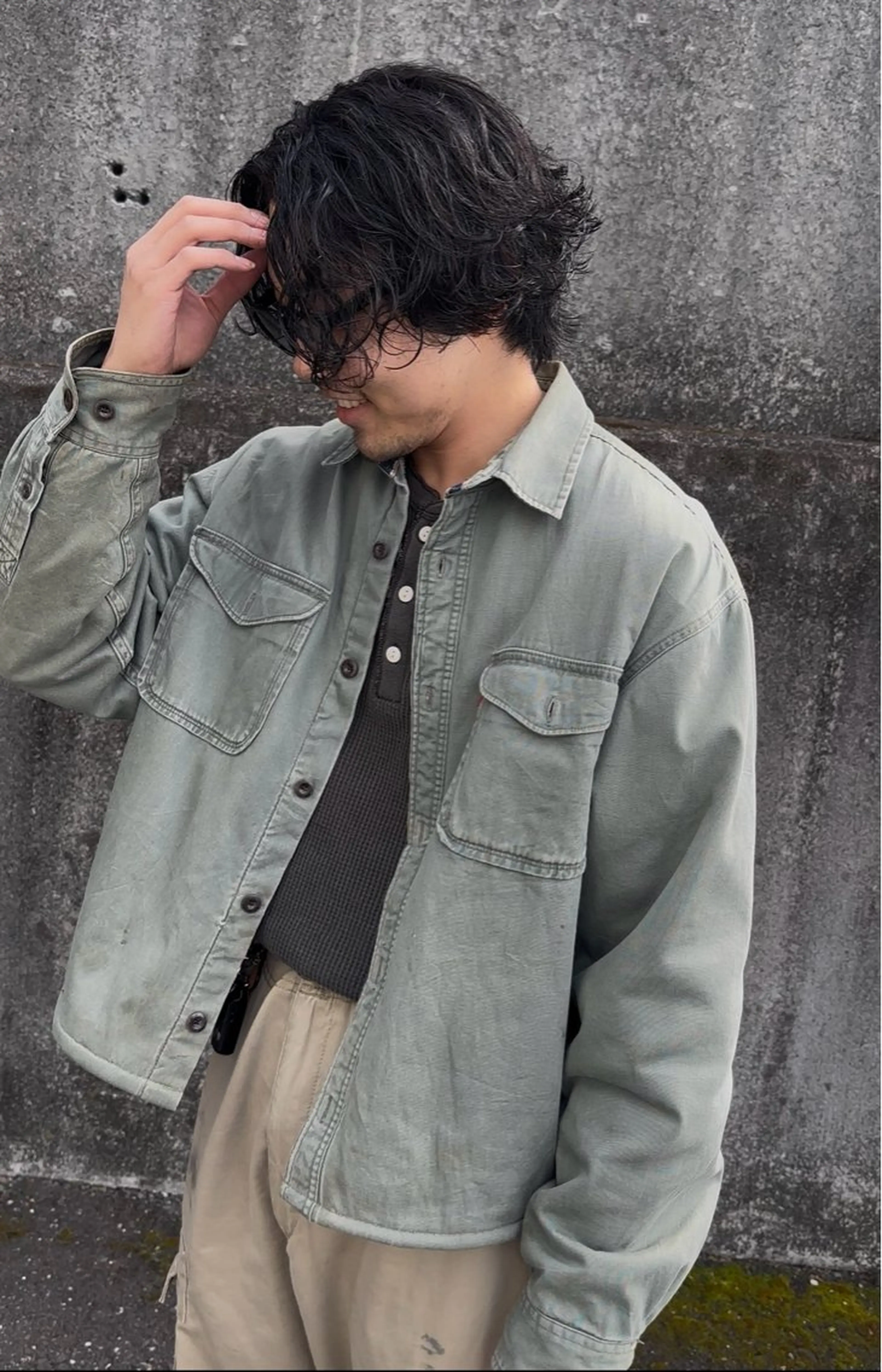 ミディアム 海外風パーマ 健人のヘアスタイル