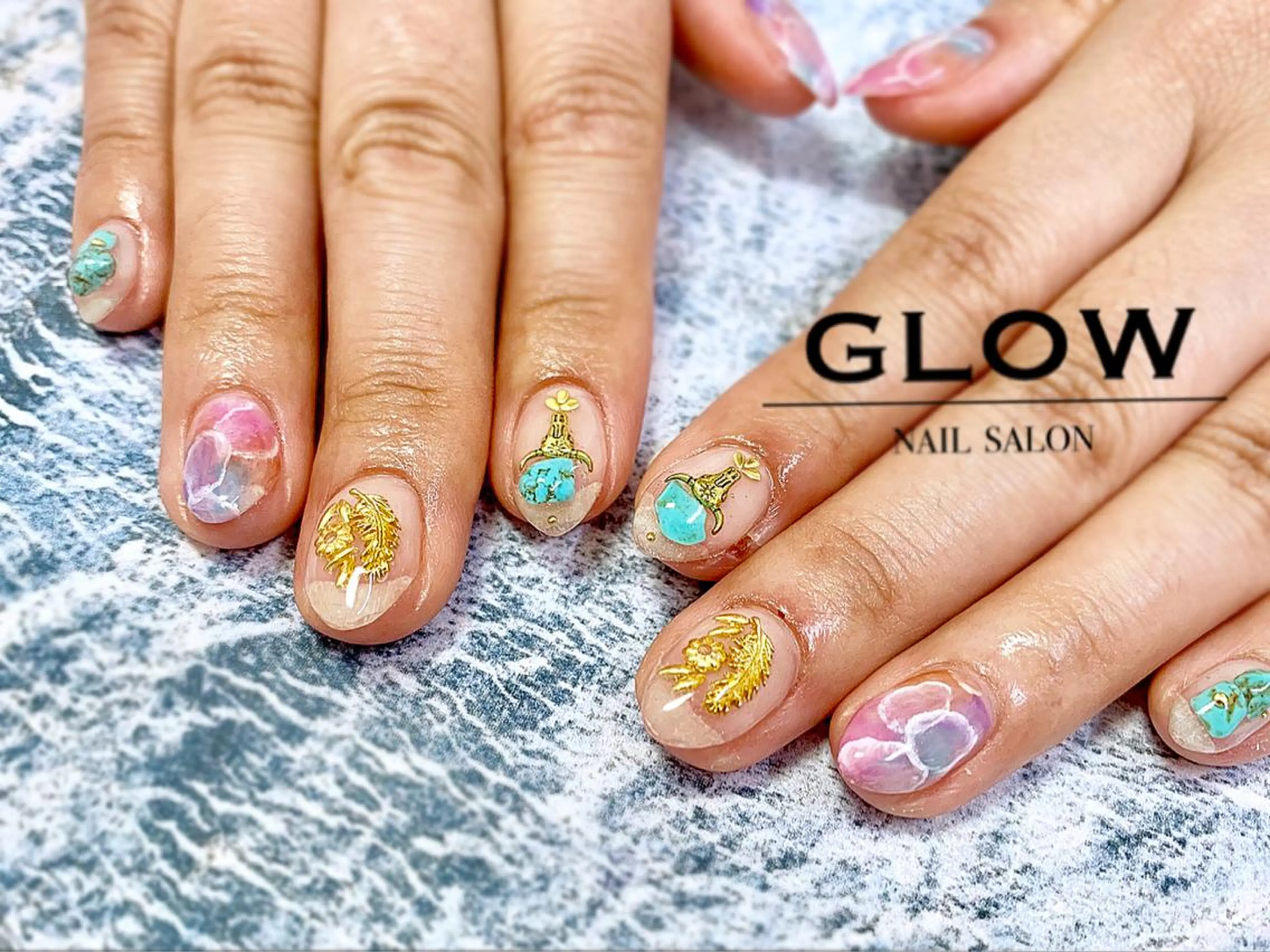 ロング ネイル NAIL SALON GLOWのネイルデザイン