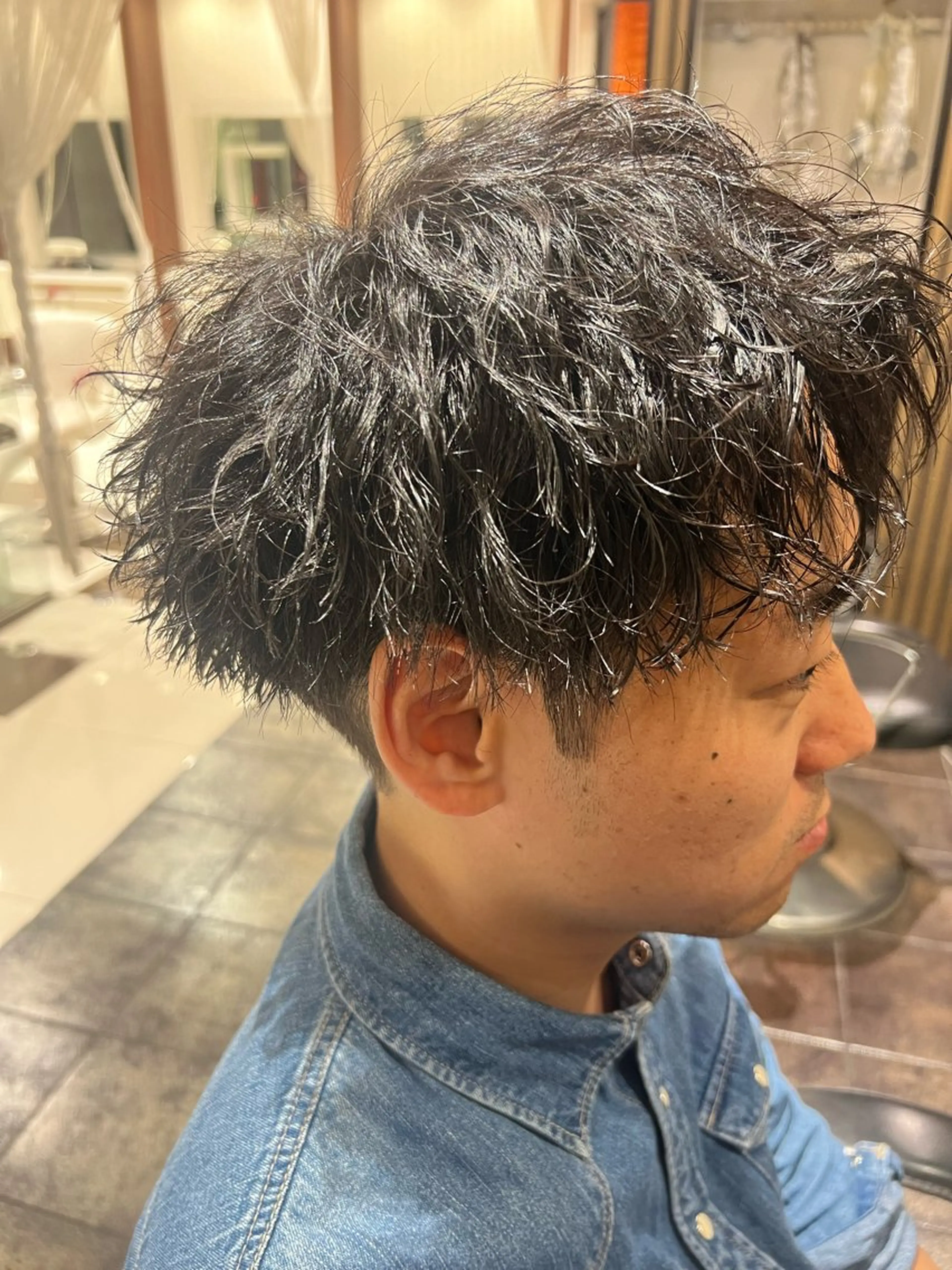 ショート パーマ メンズ カット パーマ トリートメント 古山 侑東 /メンズパーマのヘアスタイル