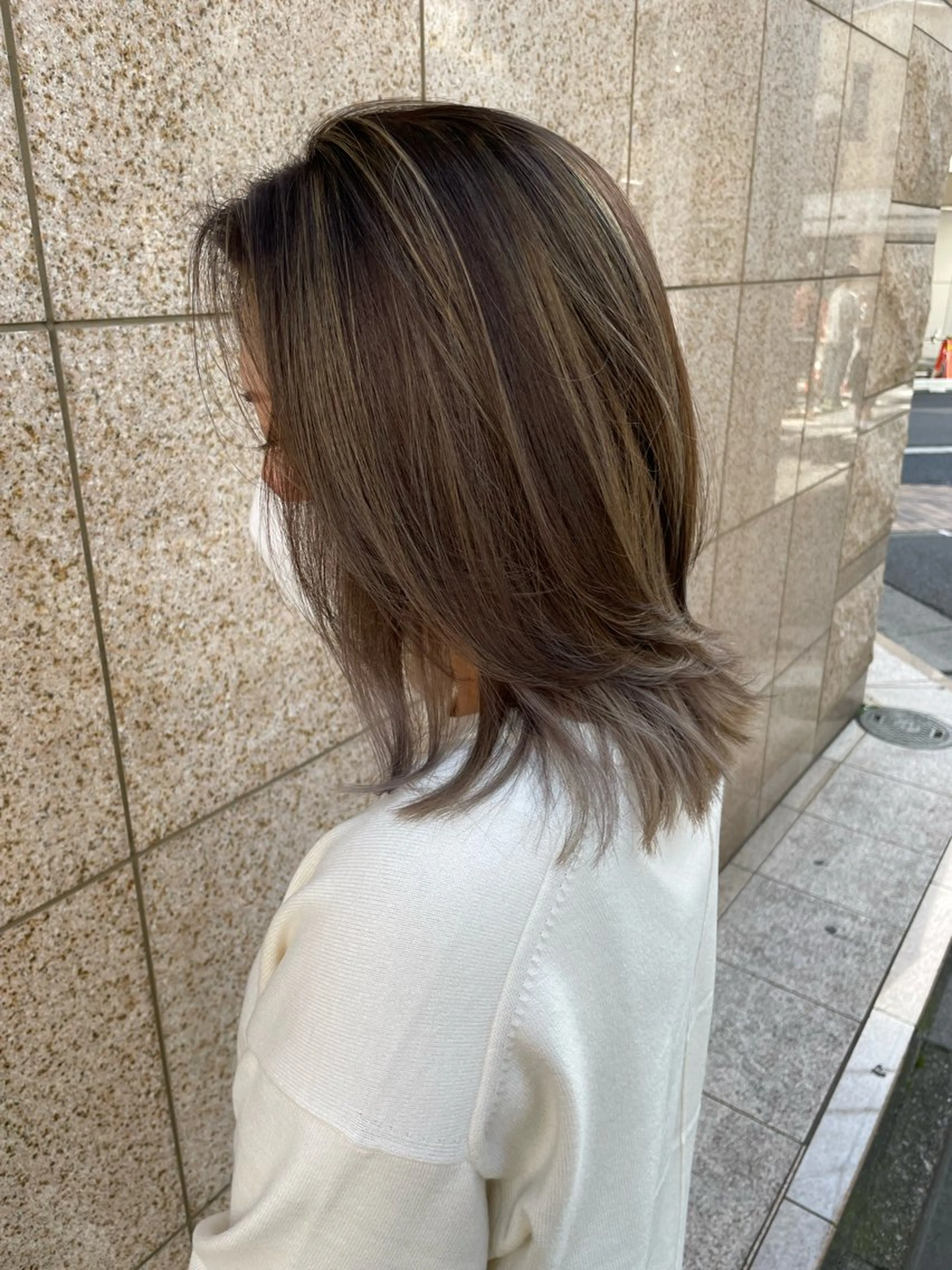 ミディアム カラー バレイヤージュ ブリーチ デザインカラー ダブルカラー レイヤーカット ヘアカラー 🫧ショート/ボブ 池袋西口・泡渕✂️のヘアスタイル