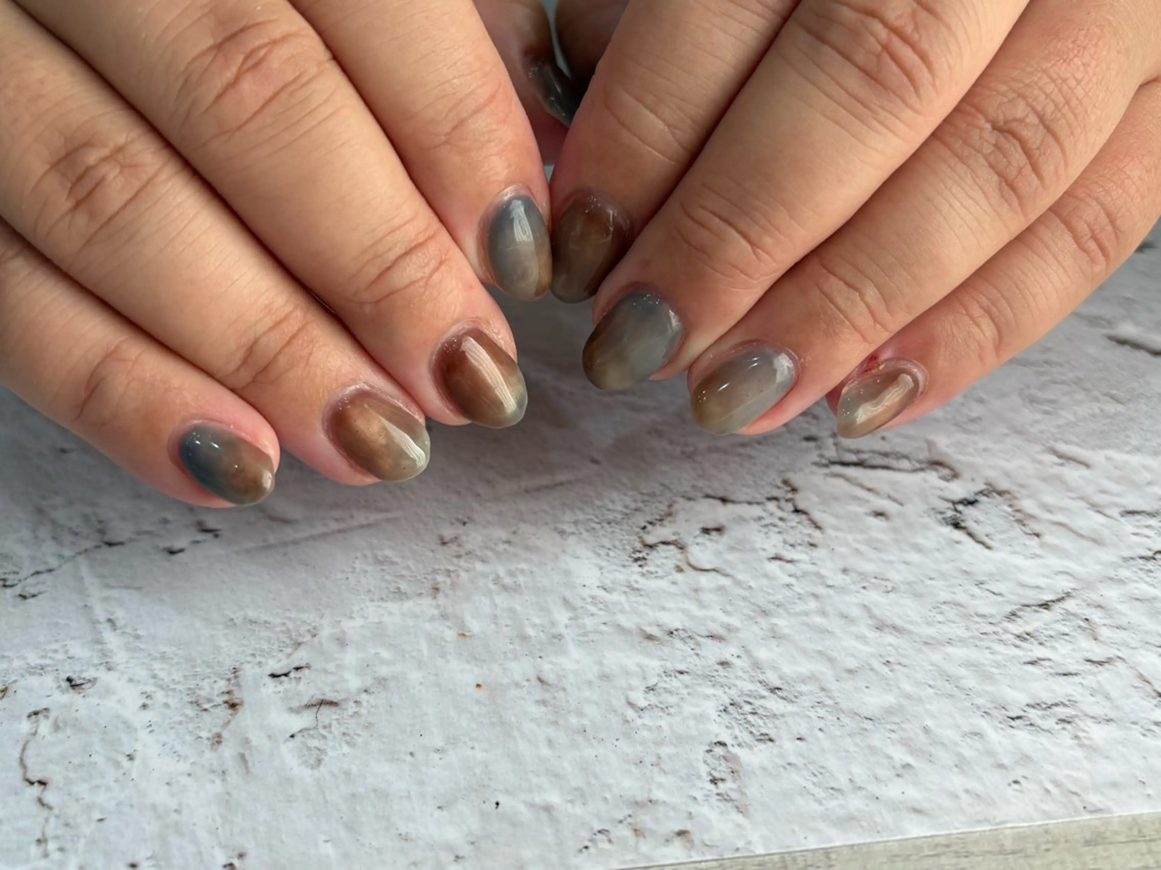 ネイル 持ち込み ニュアンスネイル ハンドネイル フットネイル sa ya...のネイルデザイン