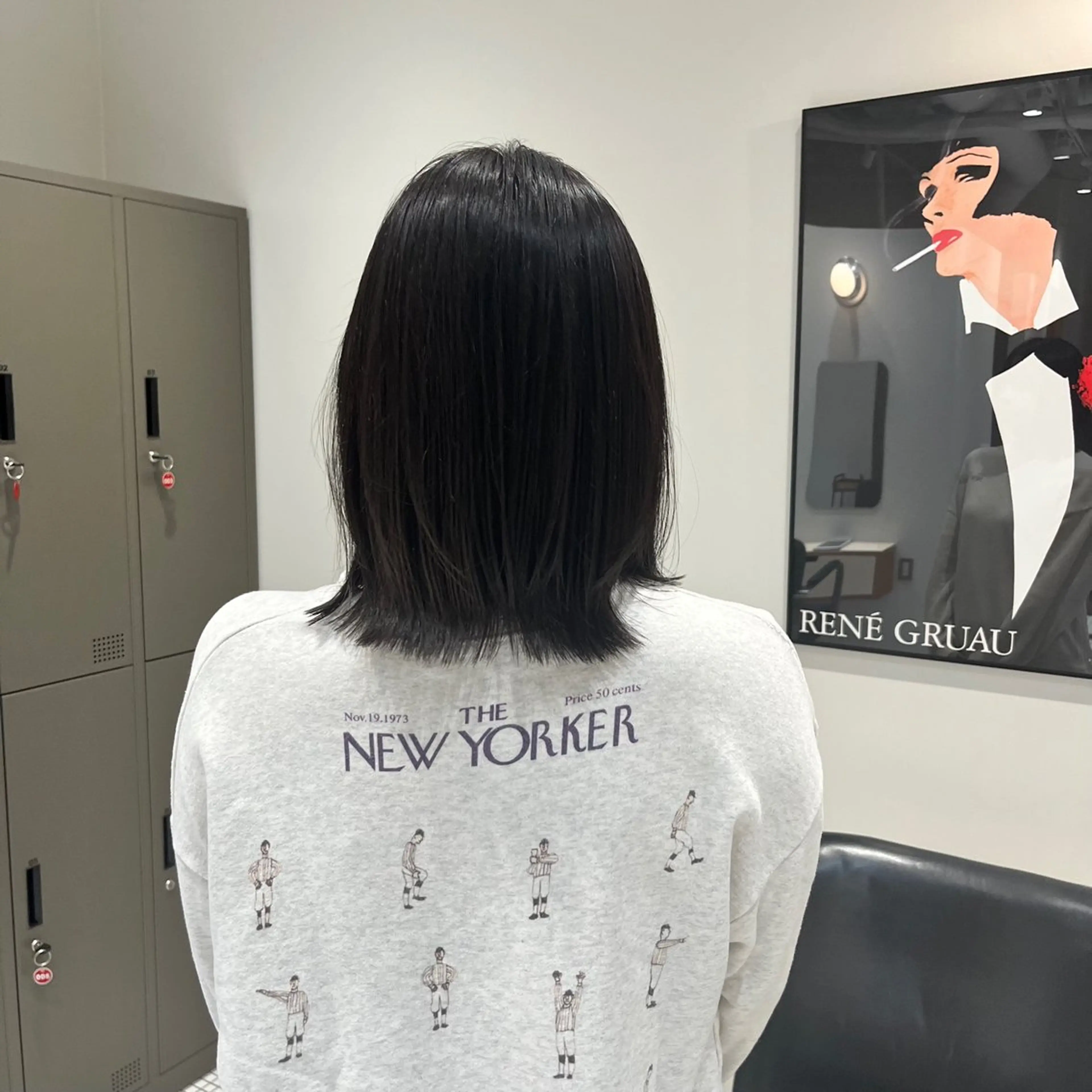 ミディアム レイヤーカット カット 酸性縮毛矯正/ ホッタケイシのヘアスタイル