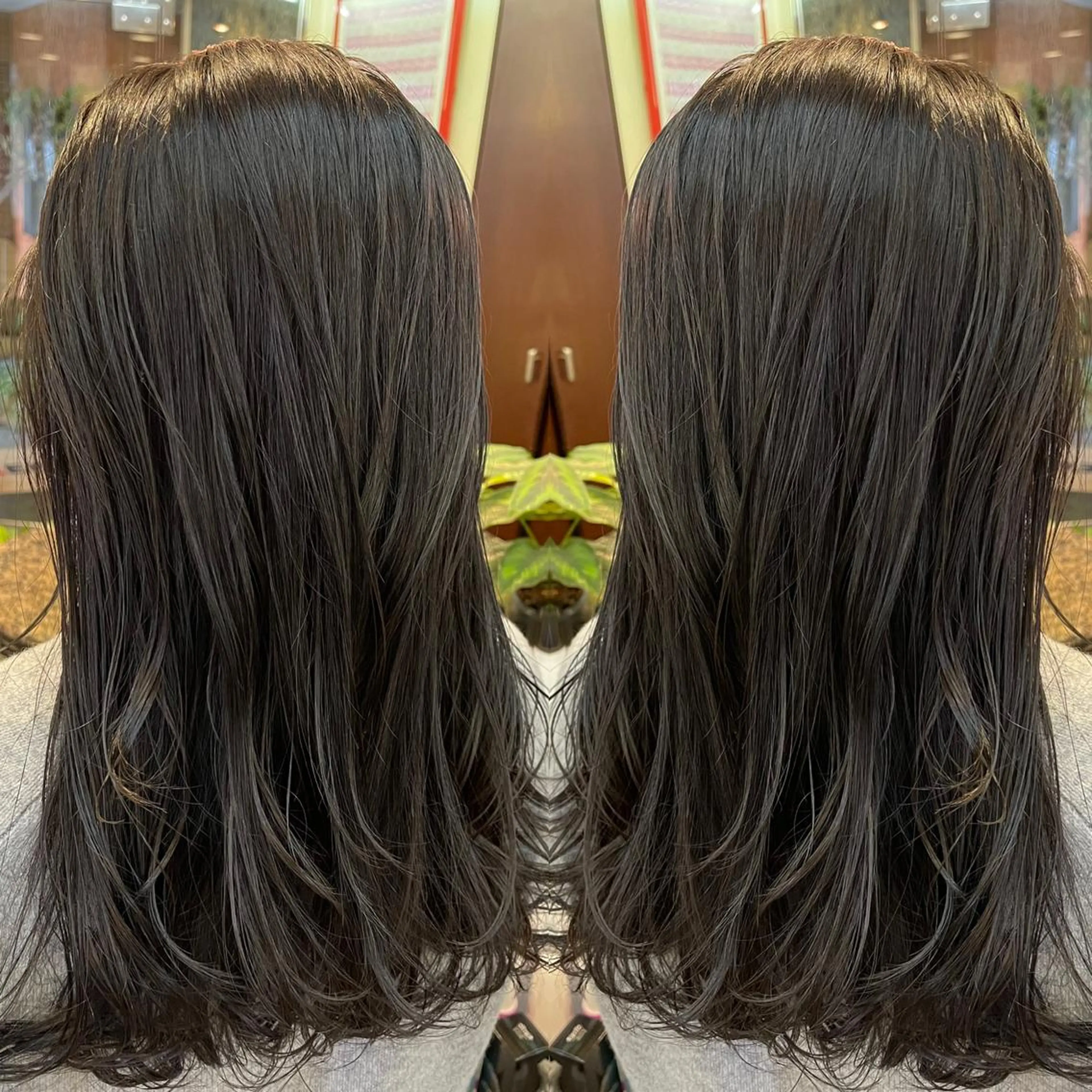 ロング カラー 透明感カラー グレージュ トリートメント peakshair所属・髪質改善/メンズパ ーマ𝒀𝑼𝑻𝑶のヘアスタイル