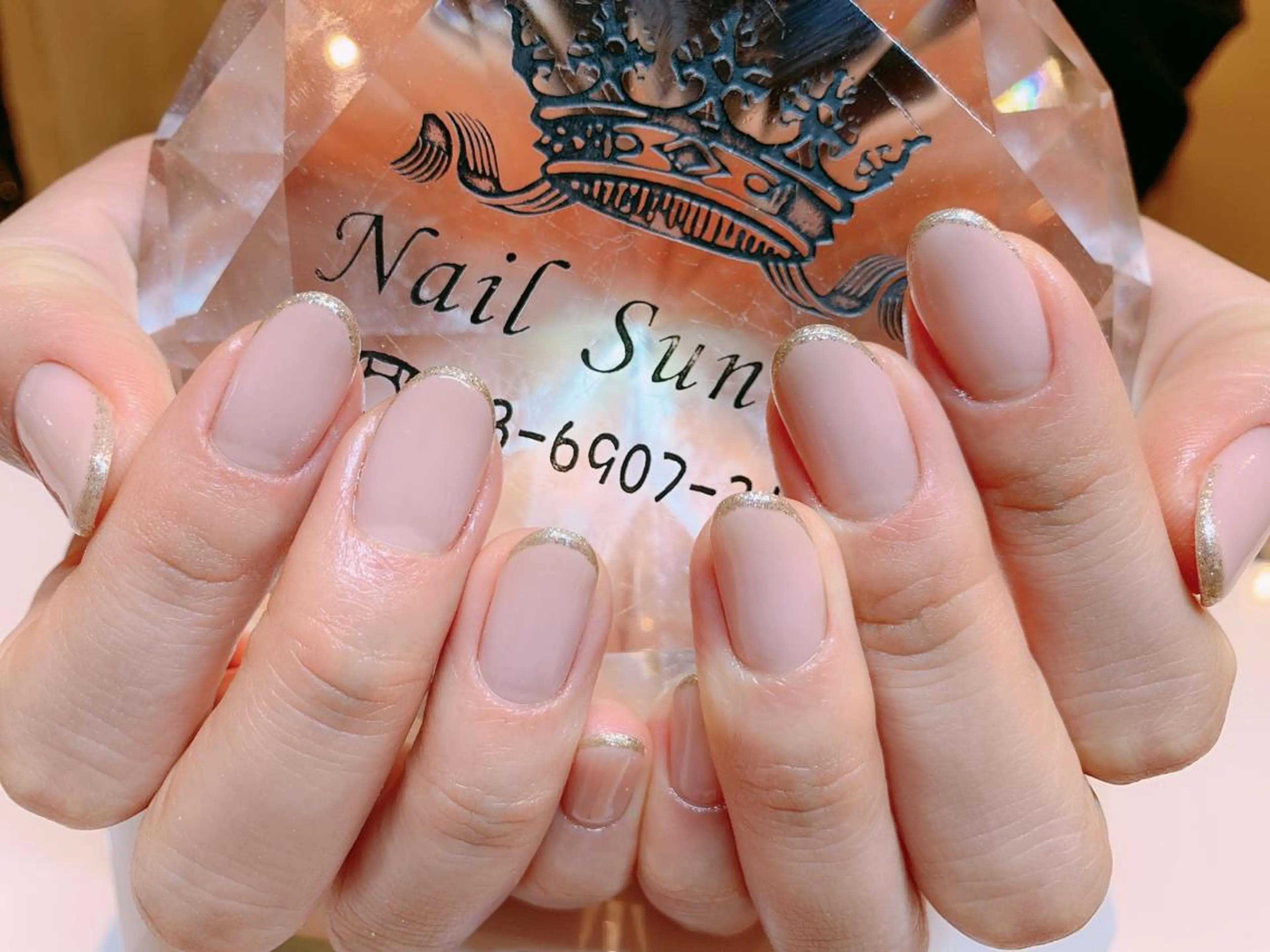 ネイル ラメ(グリッター) 長さだし専門店 M2　rikaのネイルデザイン