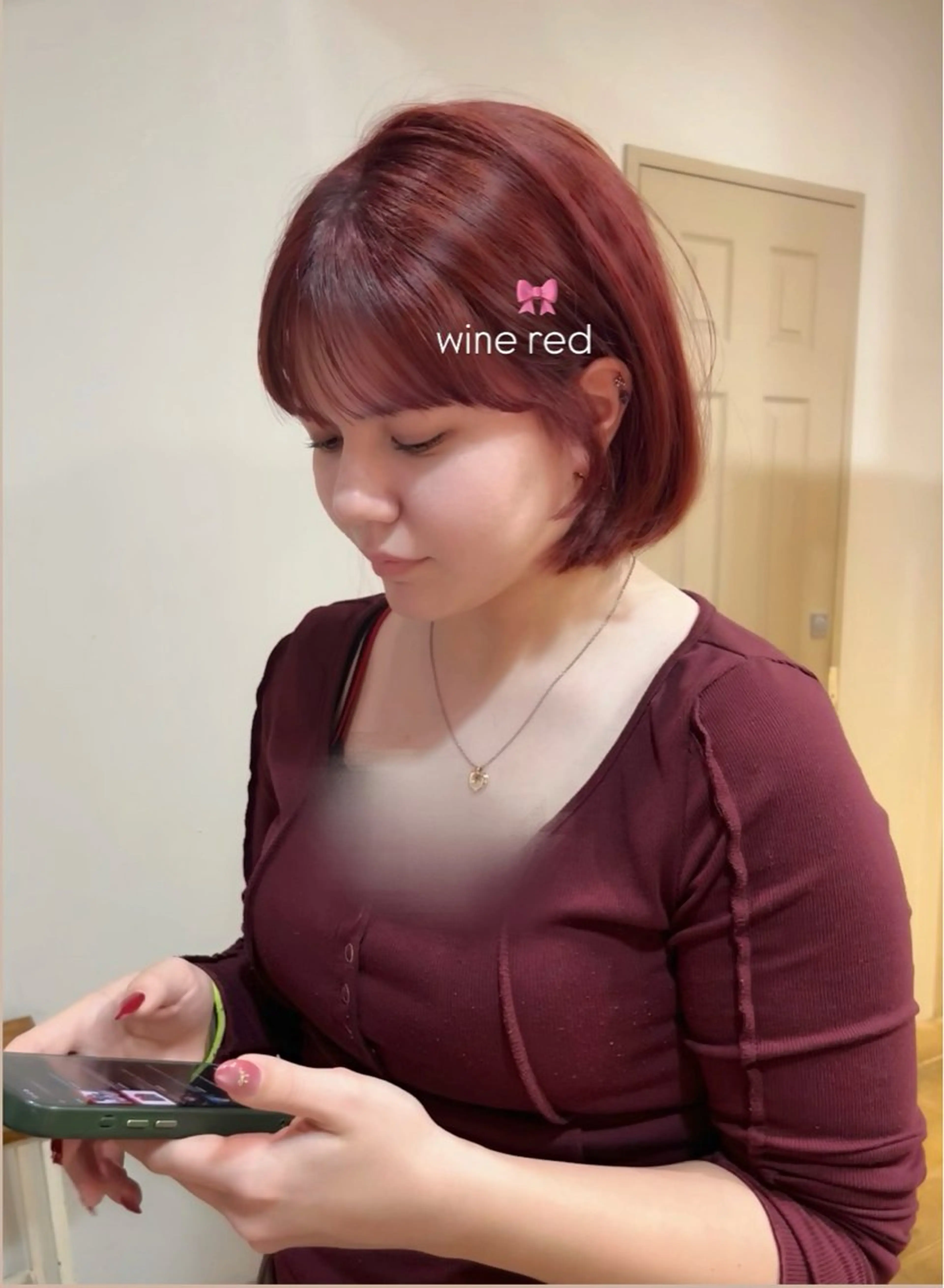 ミディアム カラー レッドカラー カット ヘアカラー alku 中目黒所属・ai🎀中目黒美容室 /暖色×ガーリーのヘアスタイル