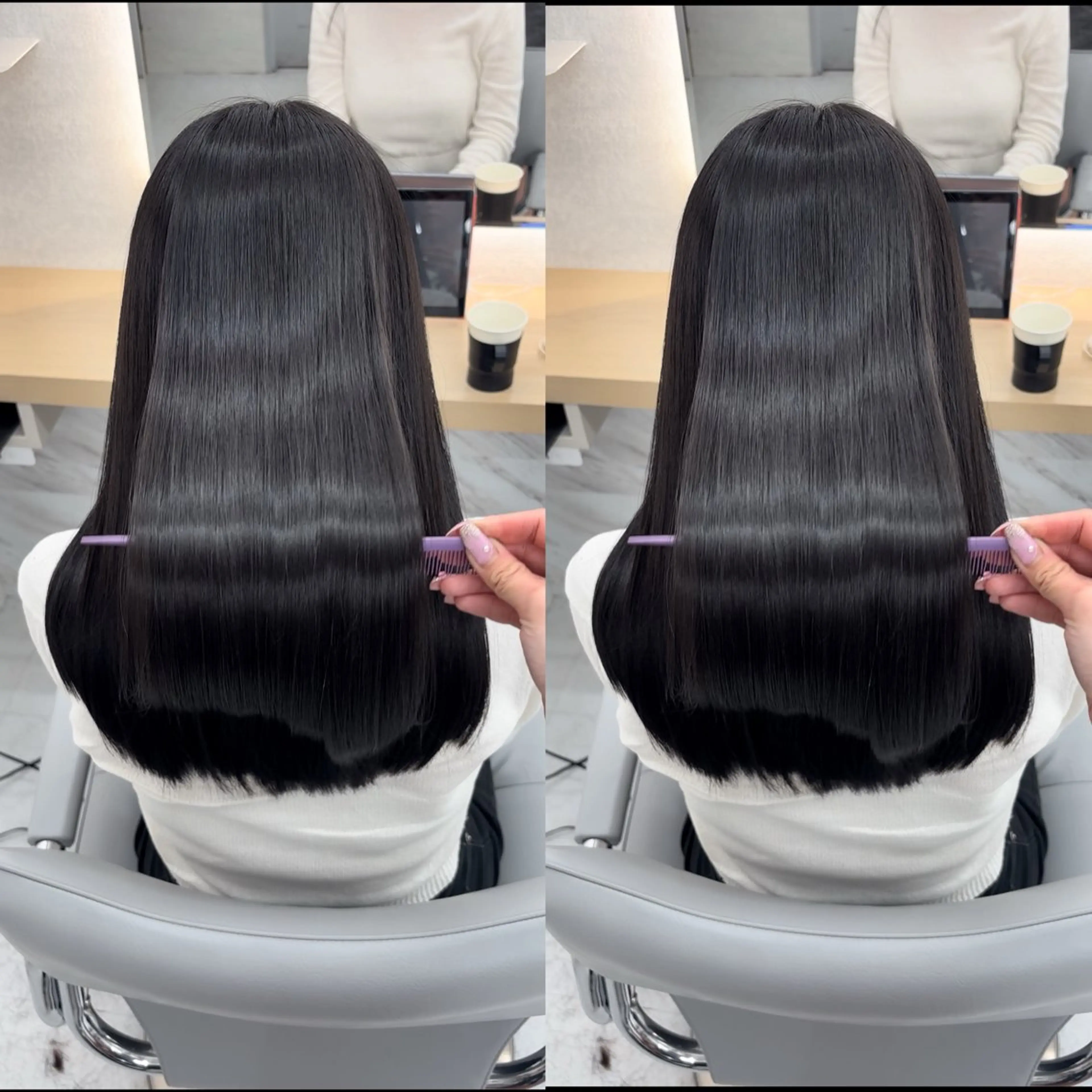 セミロング ヘアカラー トリートメント 韓国風/髪質改善/ Kiyoraのヘアスタイル