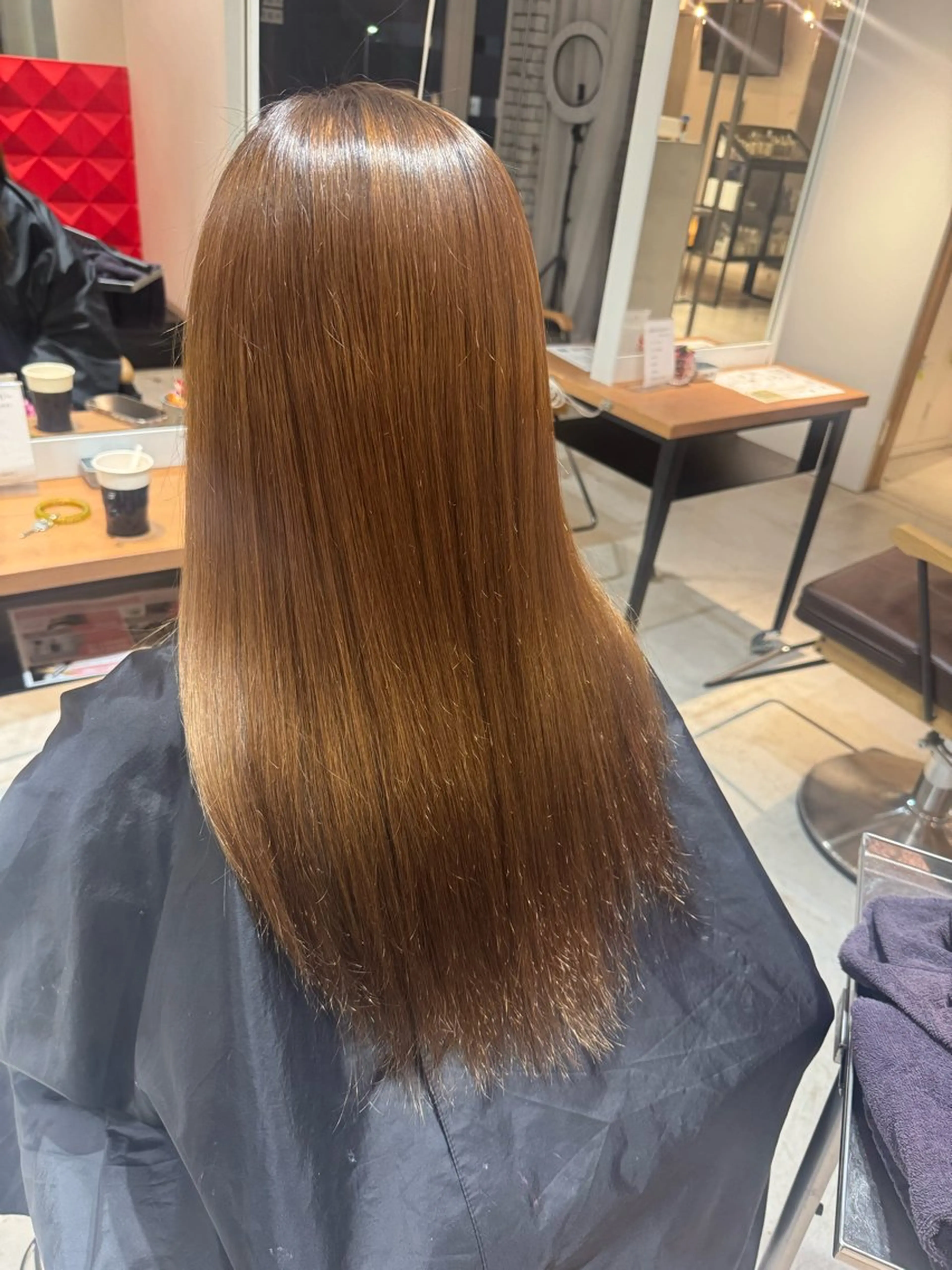 セミロング 縮毛矯正 🌶推しカラー RINA🌶´-のヘアスタイル