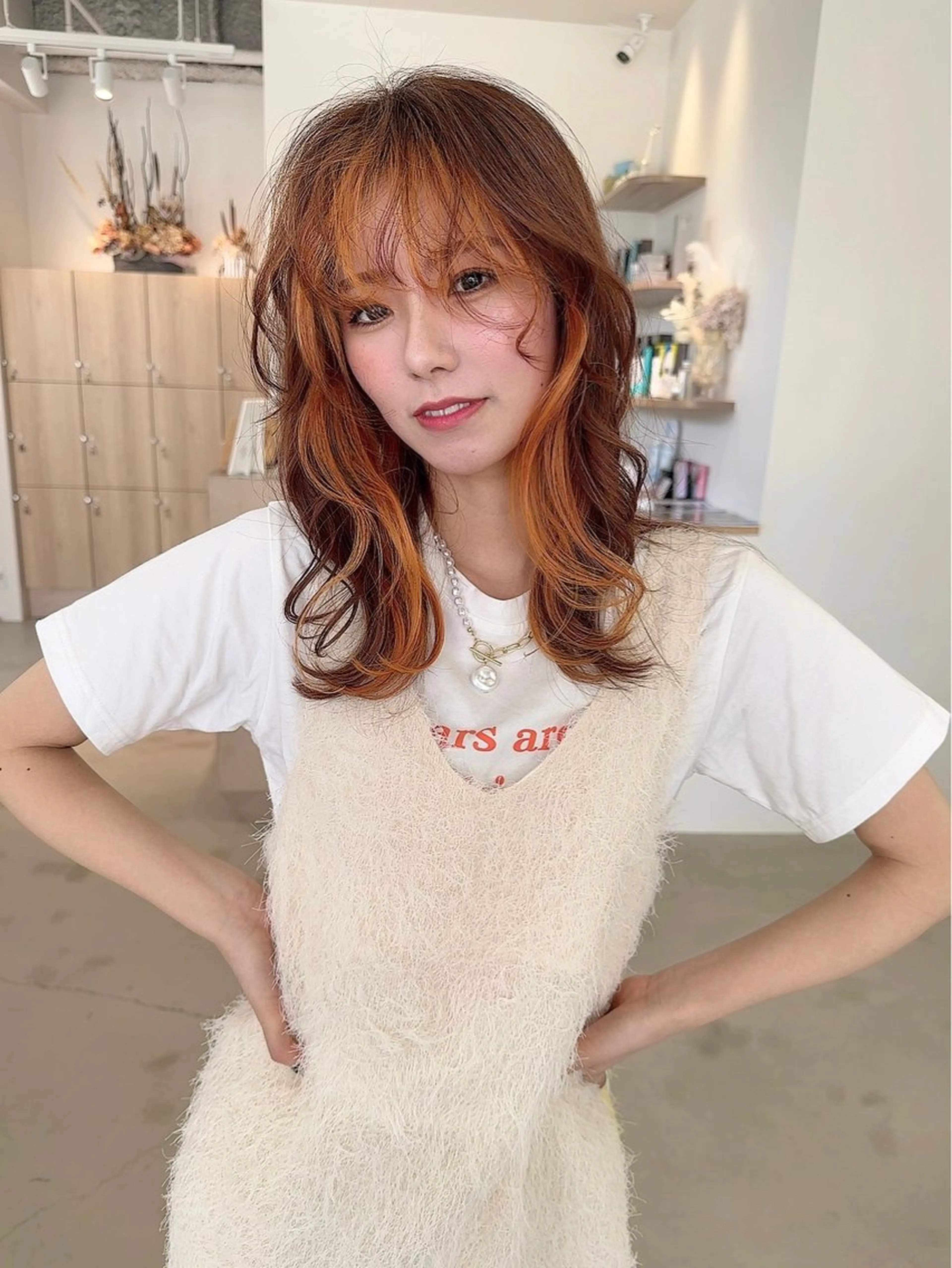 セミロング カット ヘアカラー トリートメント vince. moekoのヘアスタイル