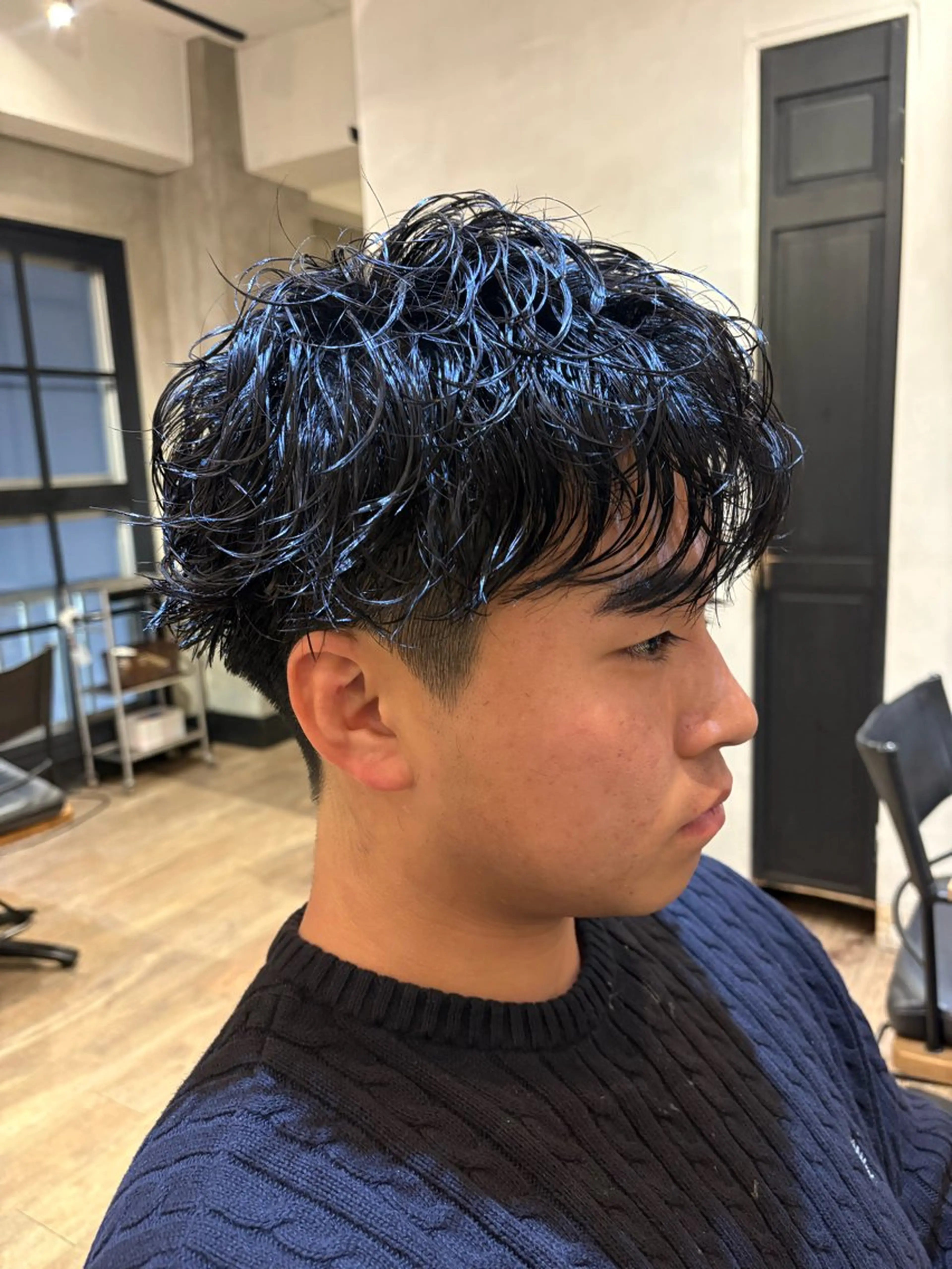 パーマ メンズ カット パーマ トリートメント メンズカット/ レイヤーカットのヘアスタイル