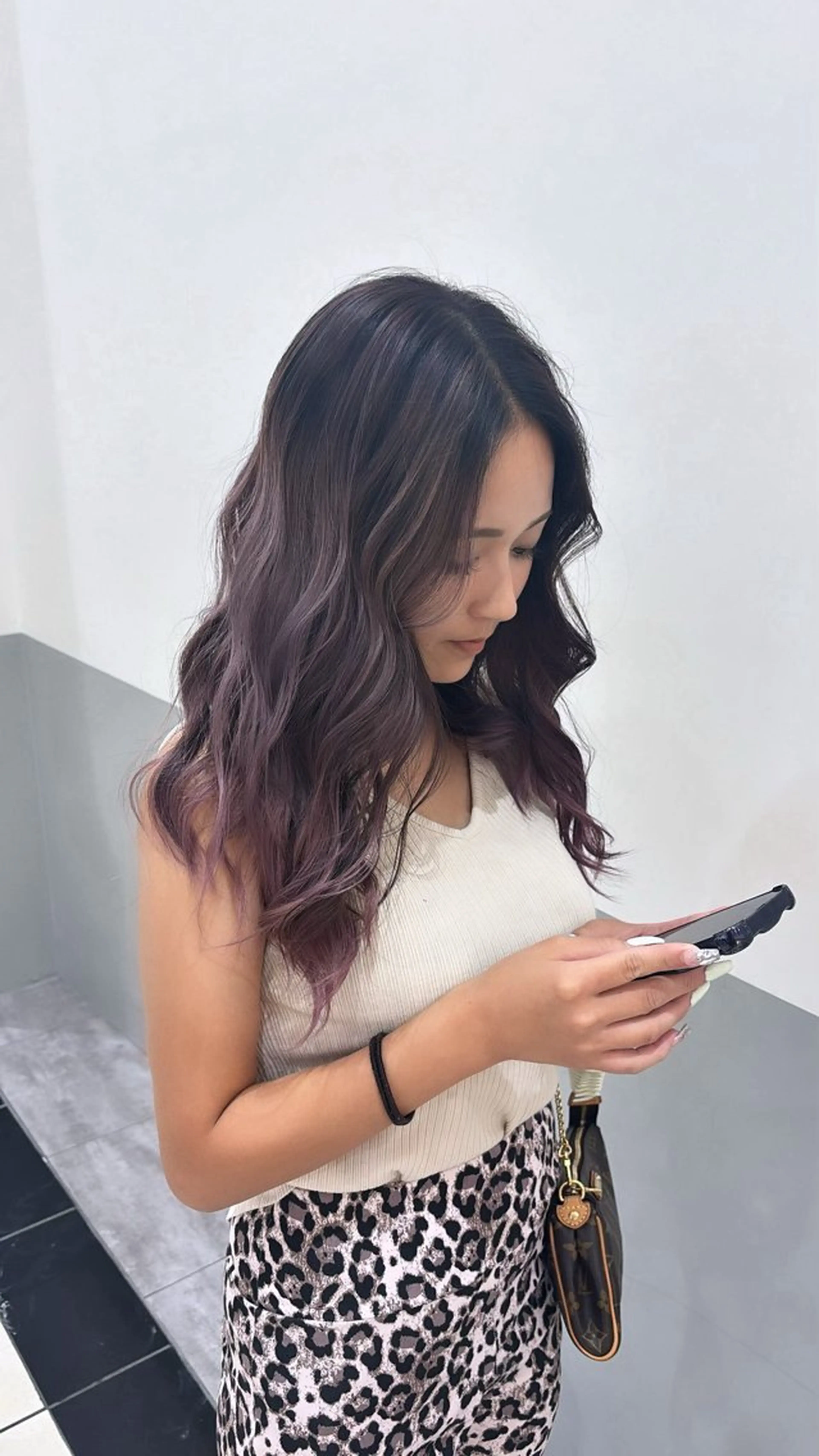 ロング カラー バレイヤージュ レイヤーカット happis 英賀保店所属・高岡 祐果のヘアスタイル