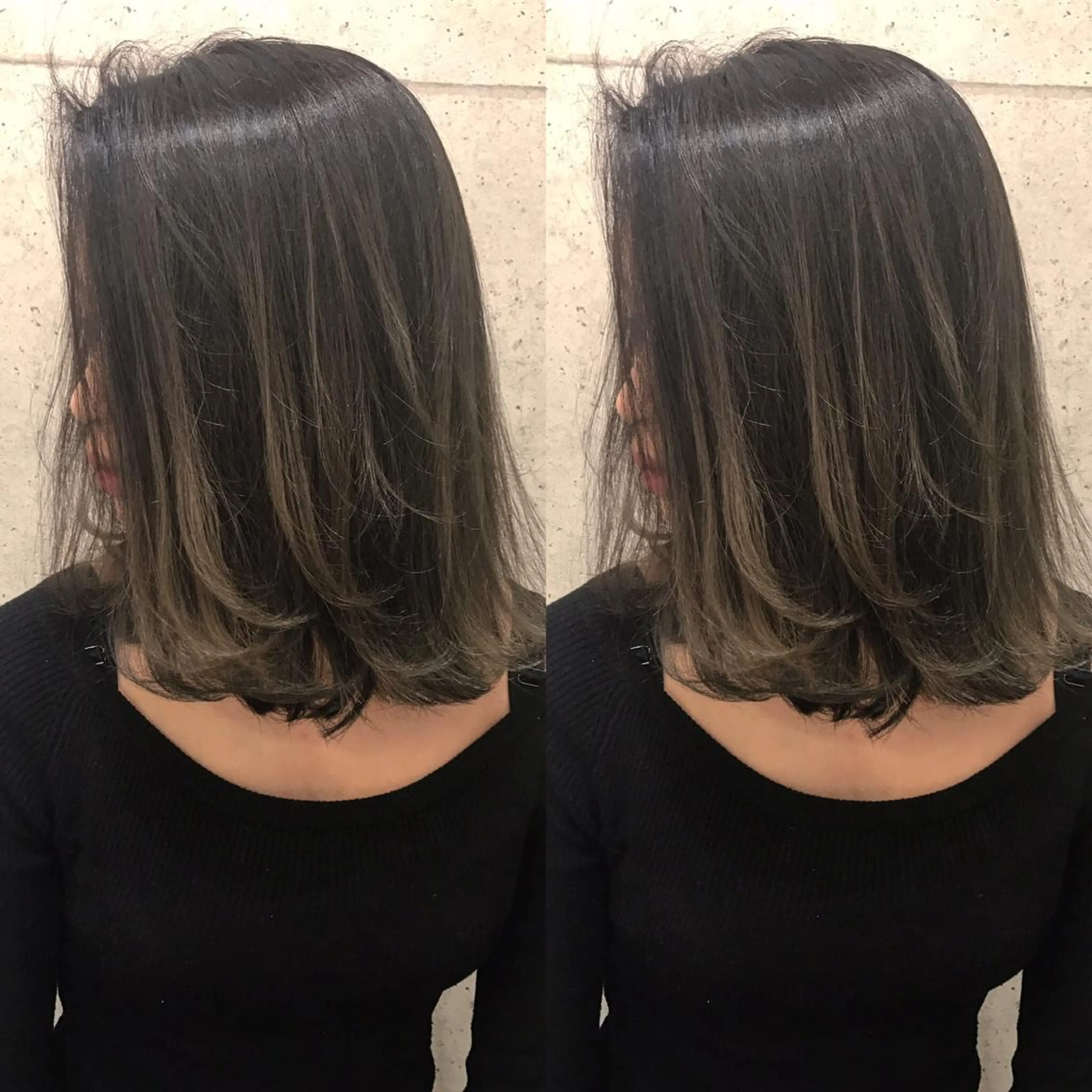 ミディアム カラー ヘアアレンジ バレイヤージュ ベージュカラー ハイライトカラー ハイライト レイヤーカット ヘアカラー トリートメント BANK'S hair所属・💐ケラチン 髪質改善寺坂雄飛💐のヘアスタイル