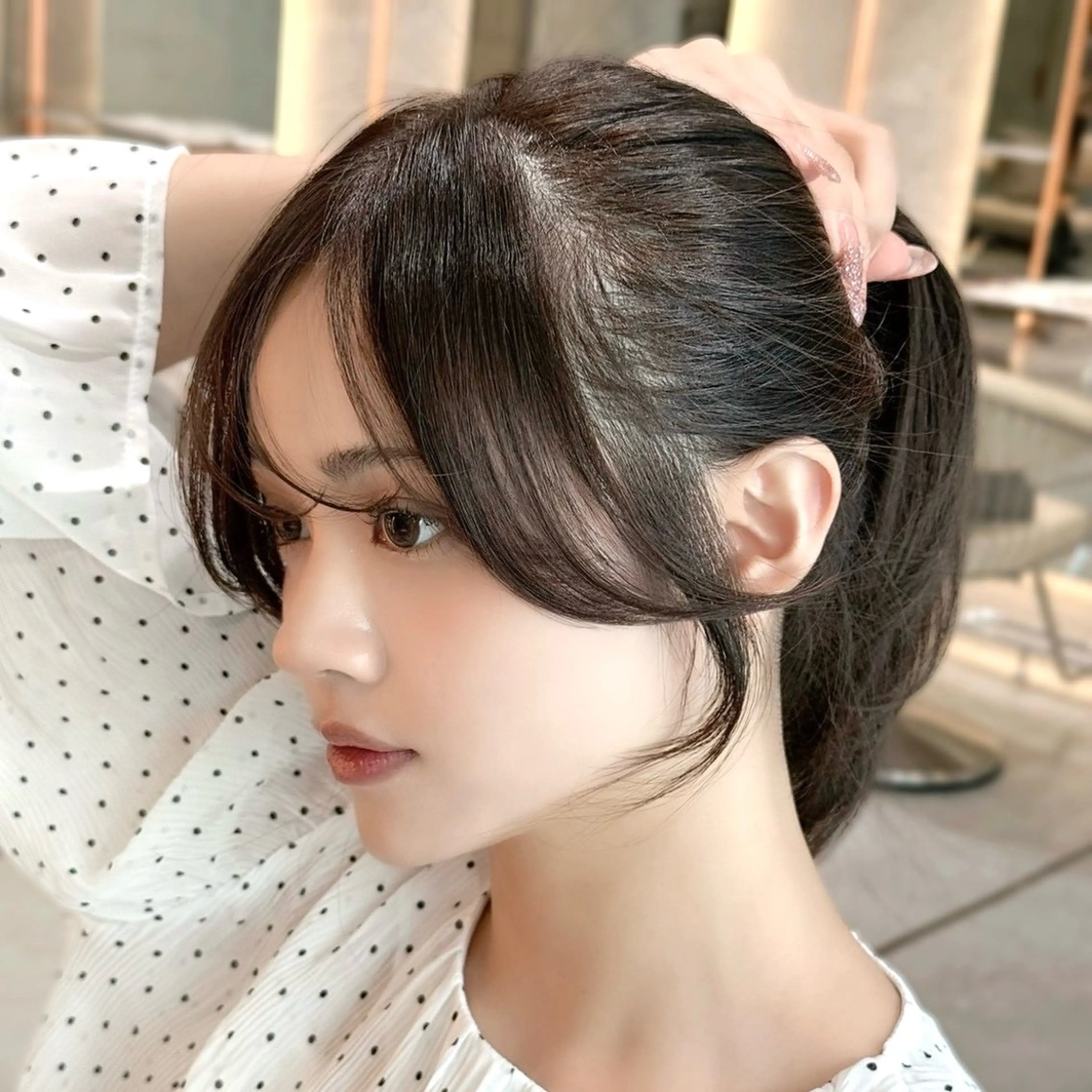 セミロング カラー カット ヘアカラー トリートメント 髪質改善|透明 感カラー🩵レイヤーのヘアスタイル