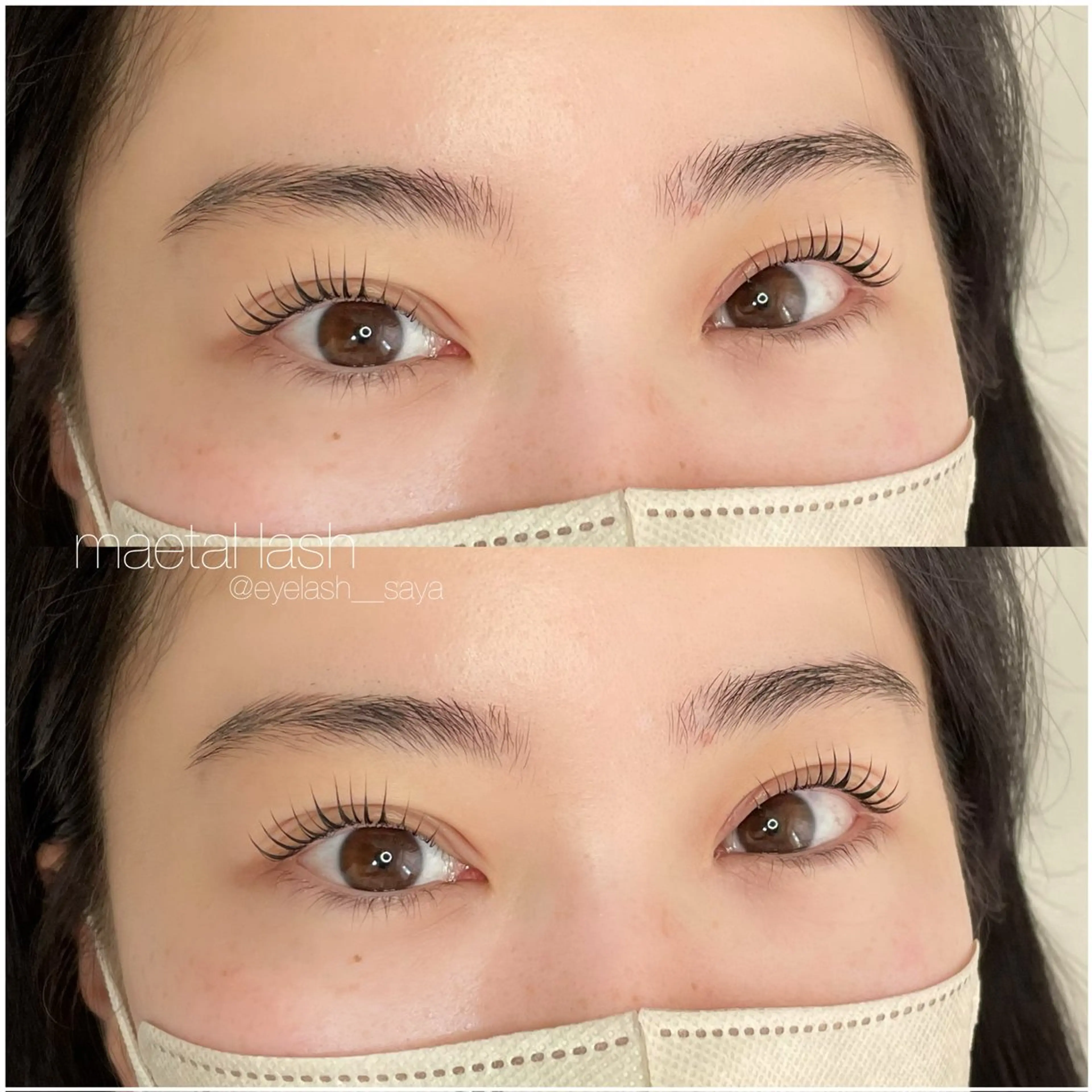 マツエク・マツパ 束感まつ毛 韓国風マツエク パリジェンヌラッシュリフト まつげパーマ 一重×まつ毛パーマ モテ眉No1🎀 sayaka.nの眉毛・アイブロウイメージ