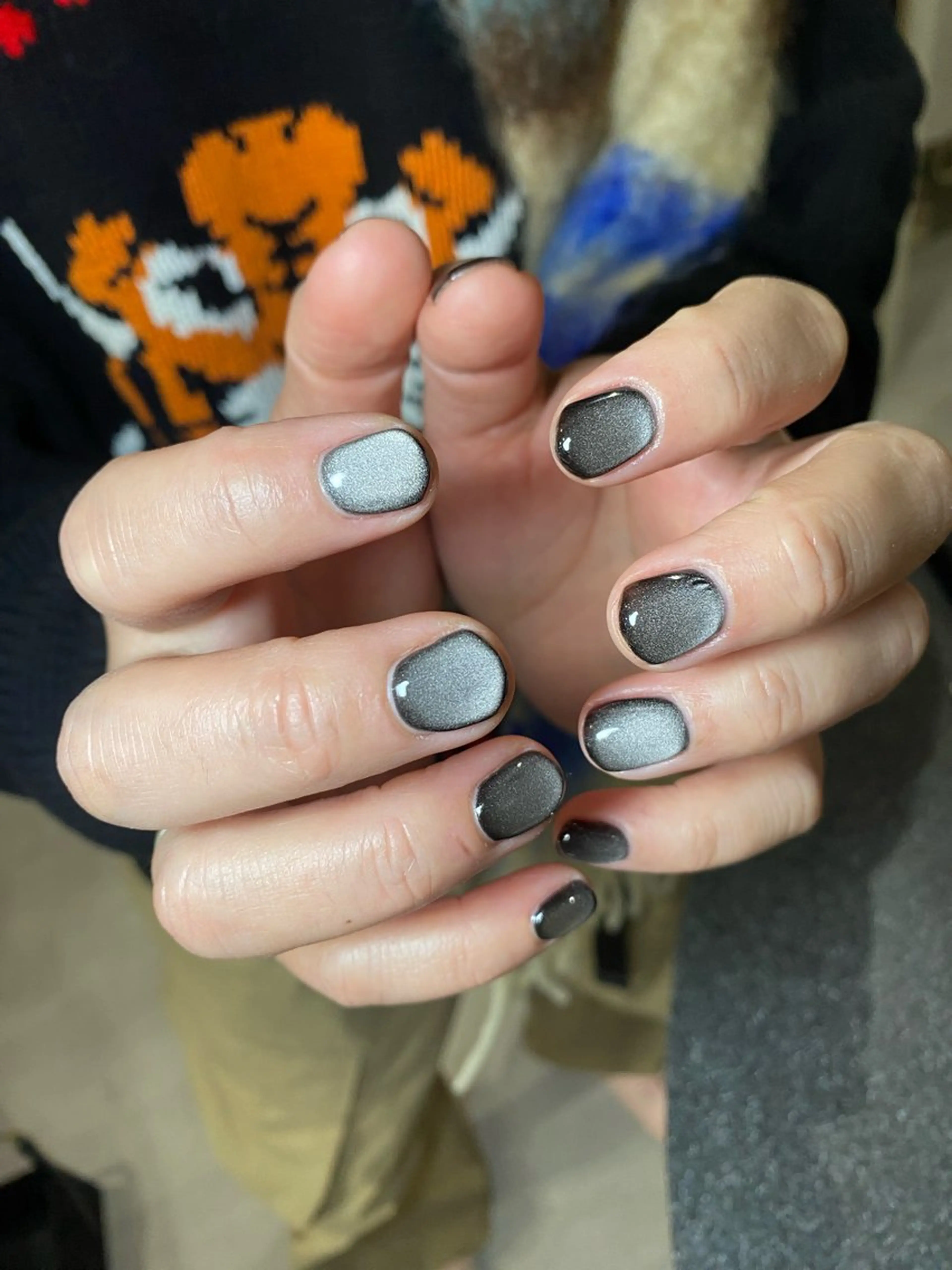 ネイル マグネットネイル ハンドネイル Dark Honey karinのネイルデザイン