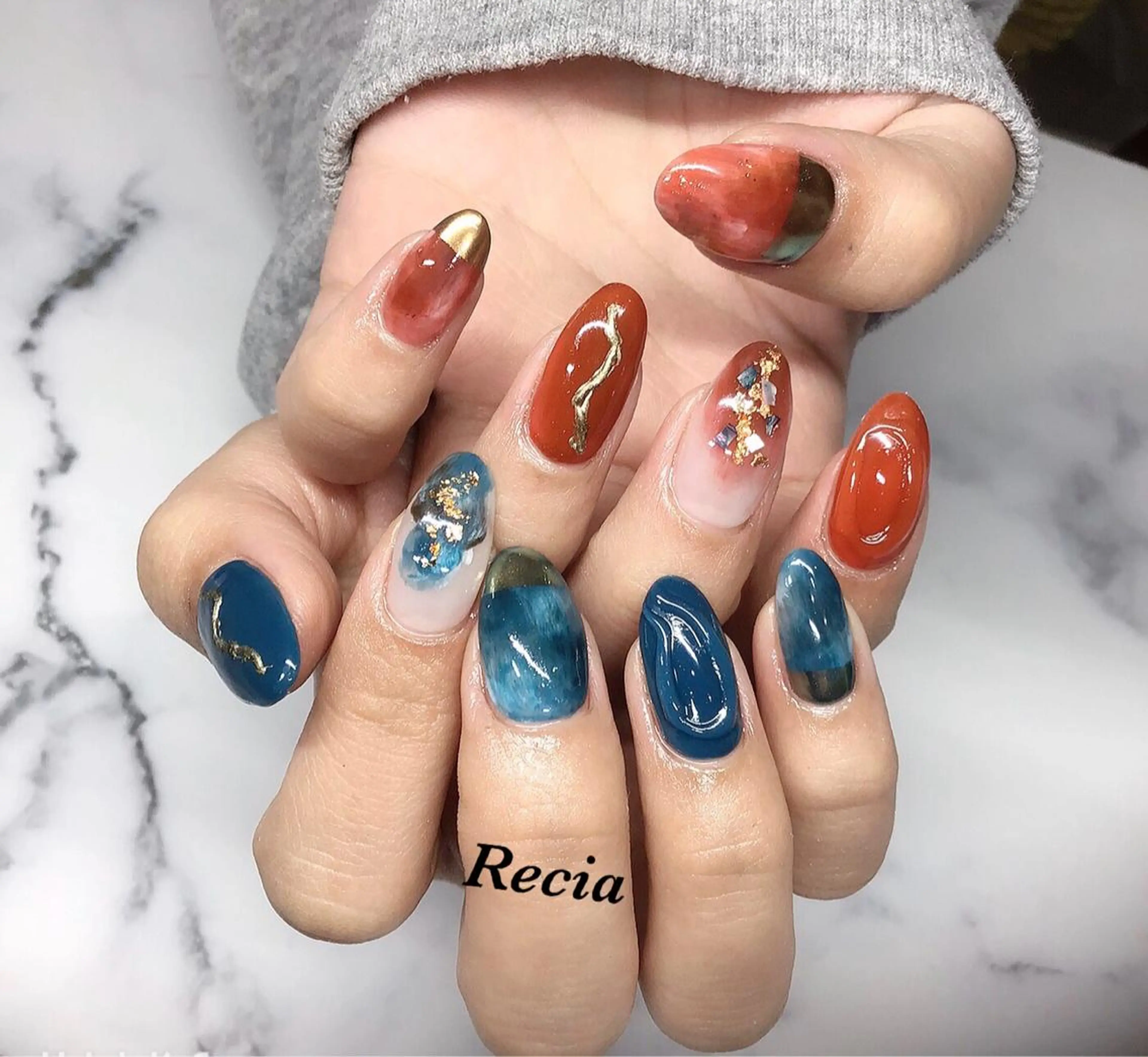 ロング カラー パーマ キッズ ネイル マツエク・マツパ 福田 加奈のネイルデザイン