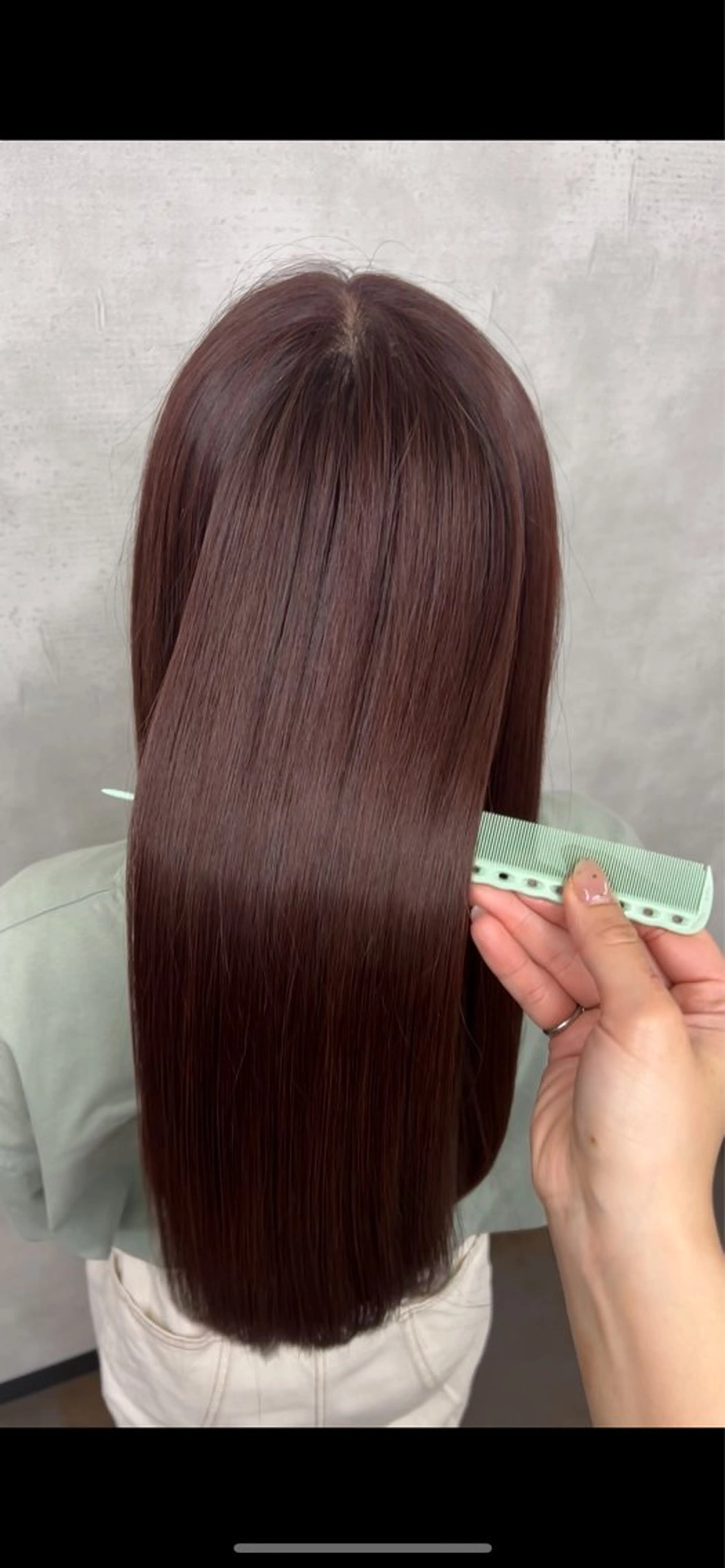 ロング ヘアカラー トリートメント 沖山 友津季のヘアスタイル