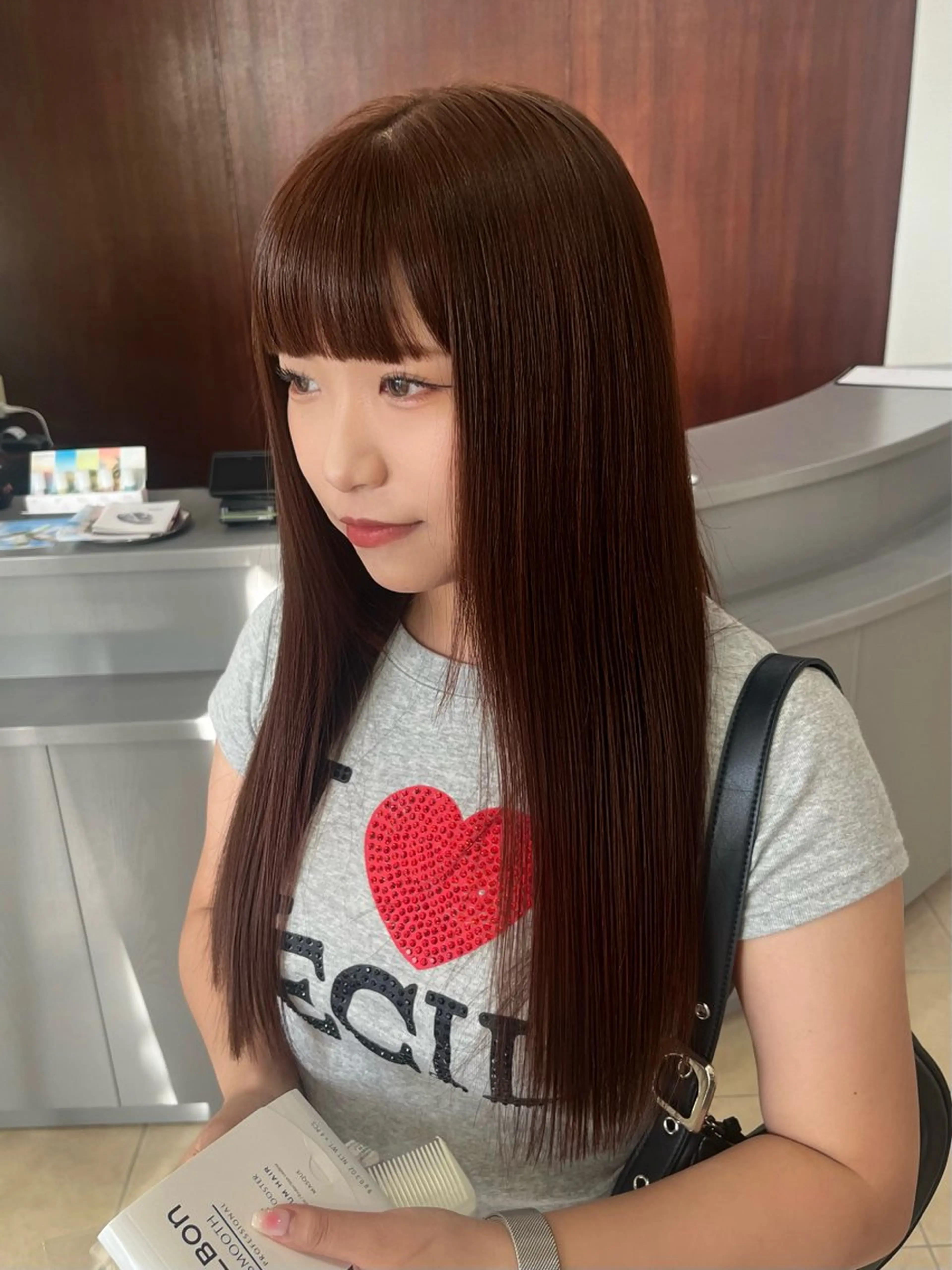 ロング オレンジブラウン alu所属・alu yuinaのヘアスタイル