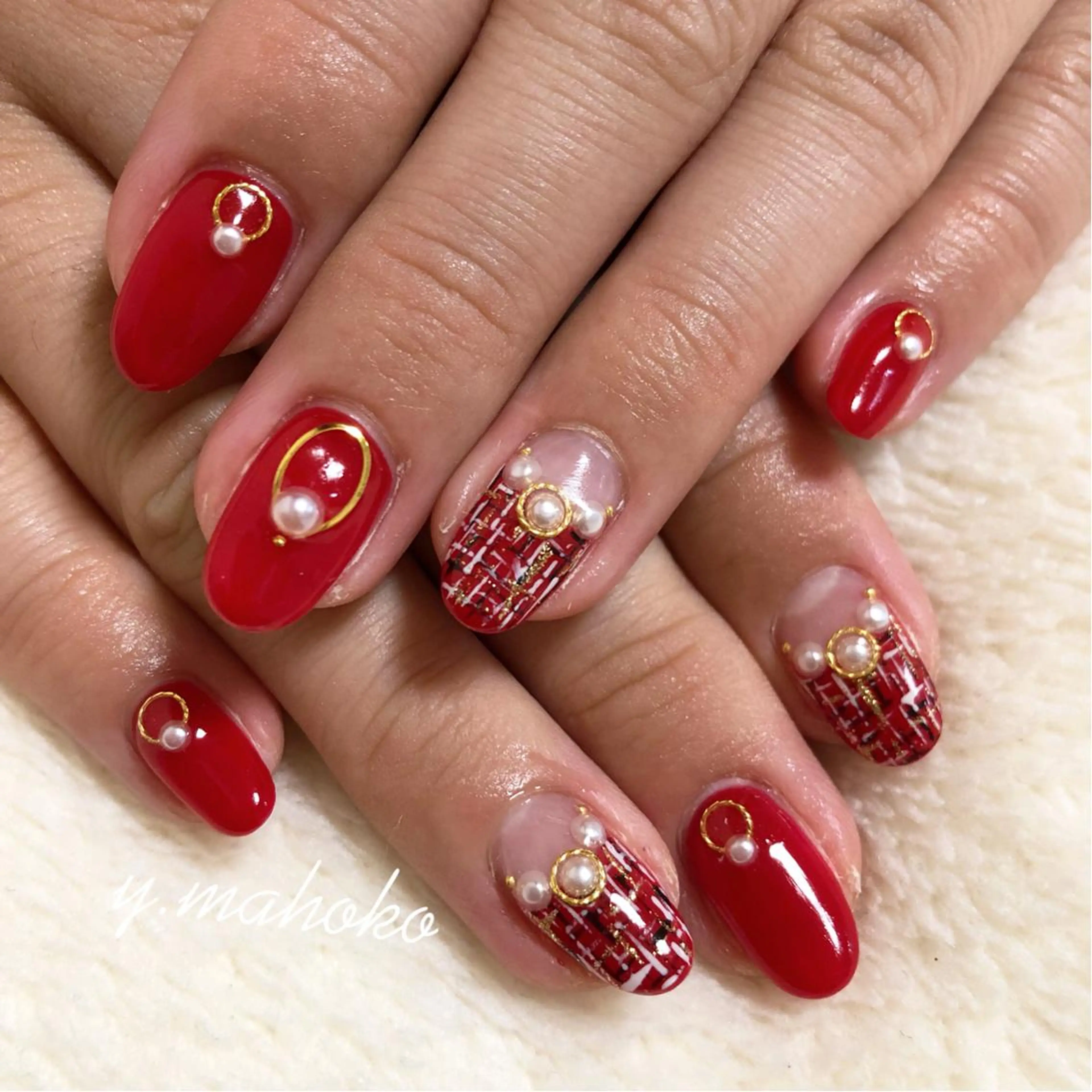 ネイル ハンドネイル She nail studio 原宿所属・パラジェル有/ スカルプ/mahoのネイルデザイン