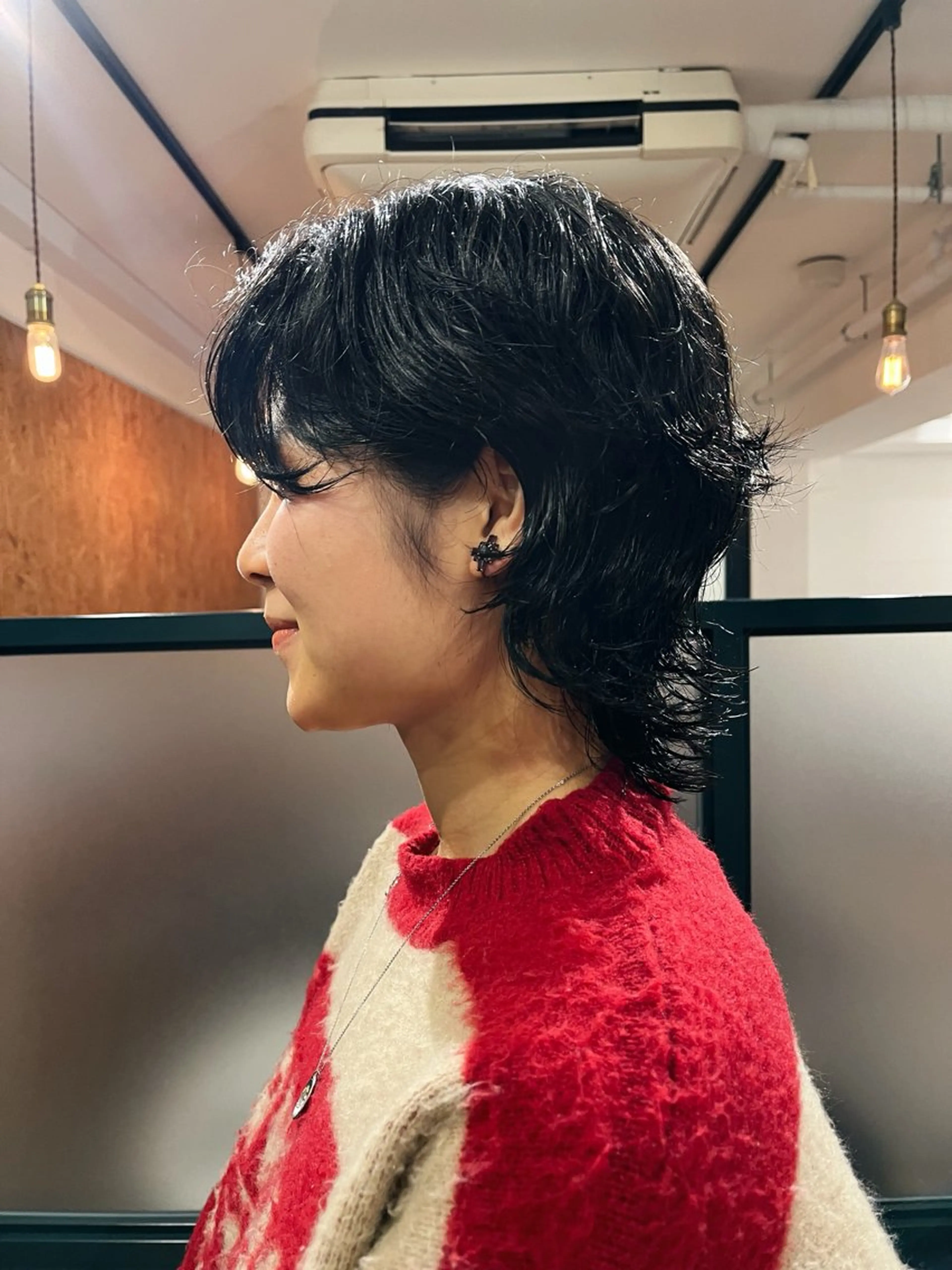 ミディアム カット 暖色/パーマ 🌼クニトウメイのヘアスタイル