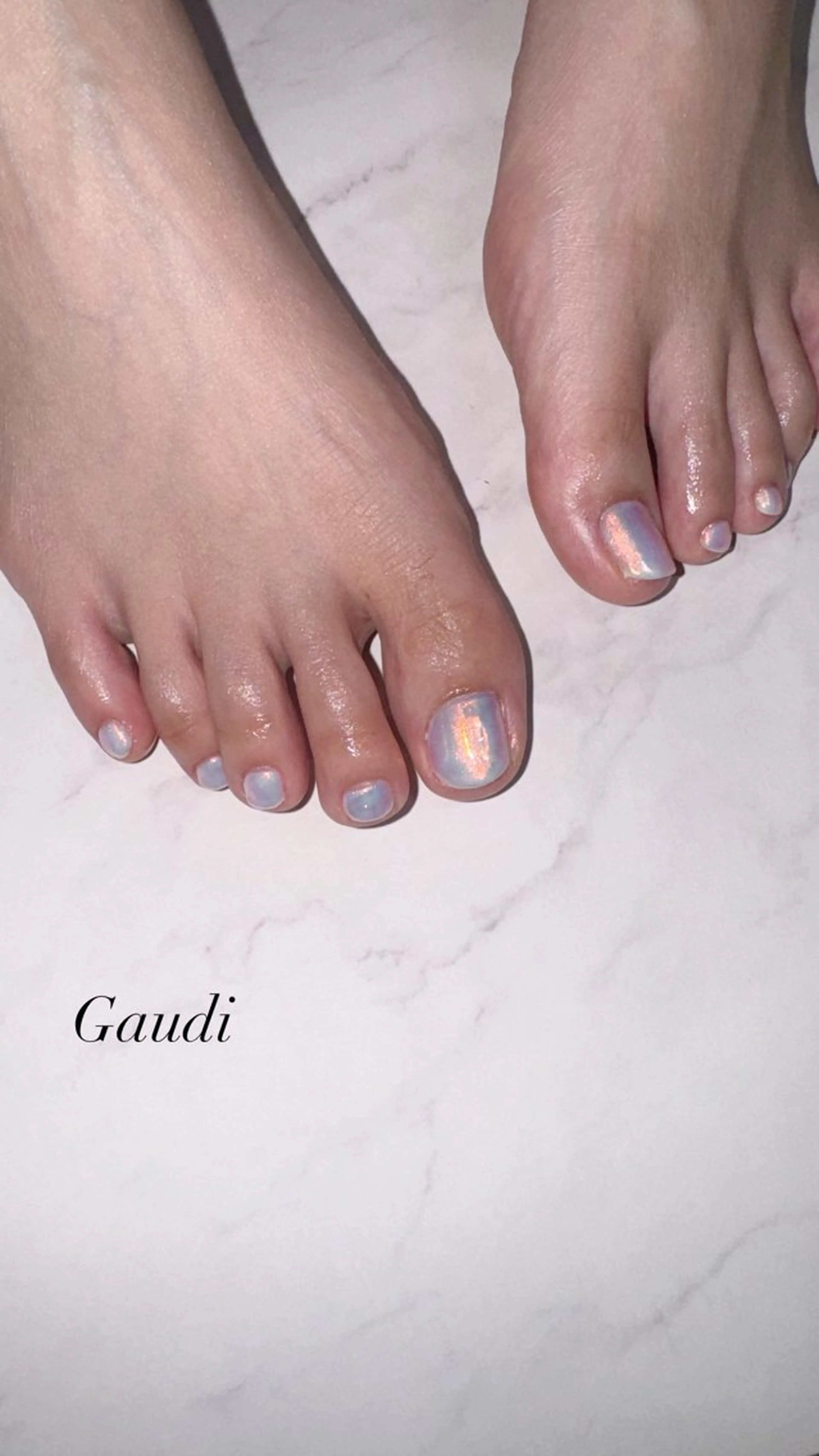 ネイル オーロラネイル ピンク ホワイト Gaudi.Nail Rinaのその他イメージ